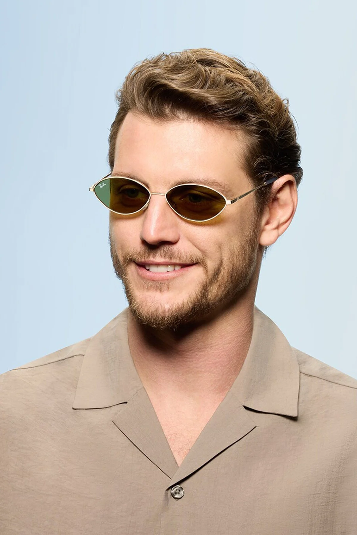 Ray Ban Oval Güneş Unisex Gözlük 0RB3757 92132 56 Altın - 2