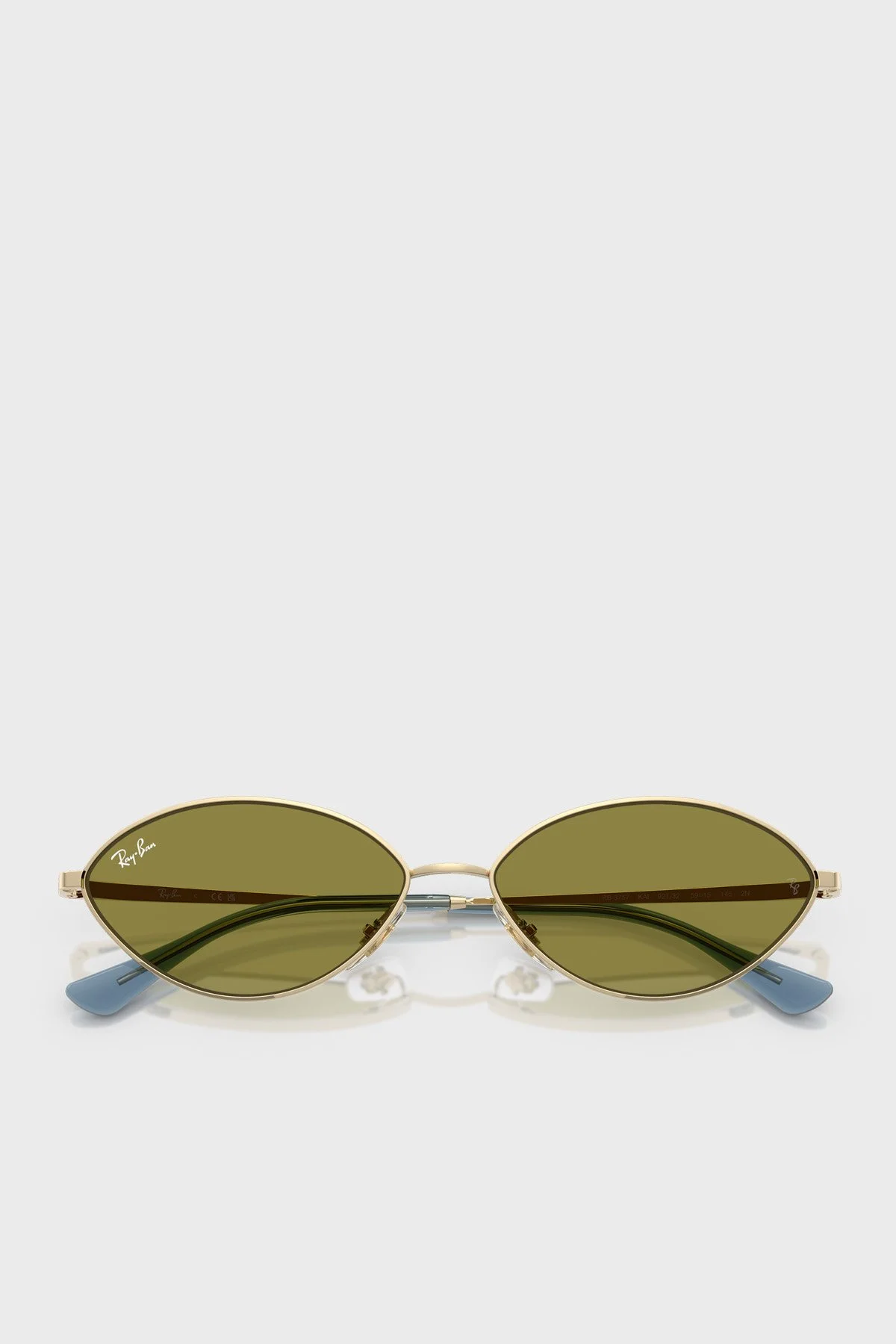 Ray Ban Oval Güneş Unisex Gözlük 0RB3757 92132 56 Altın - 3