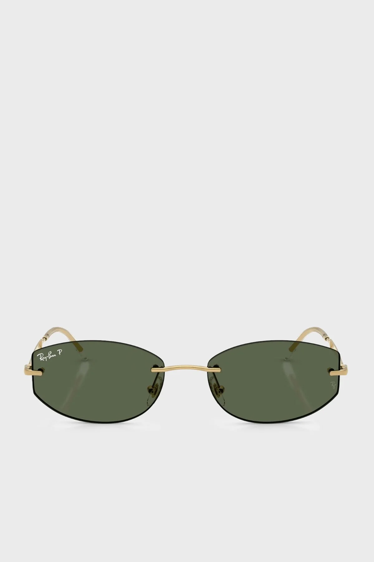 Ray Ban Polarize Çerçevesiz Güneş Unisex Gözlük 0RB3792 0019A 55 Altın - 2