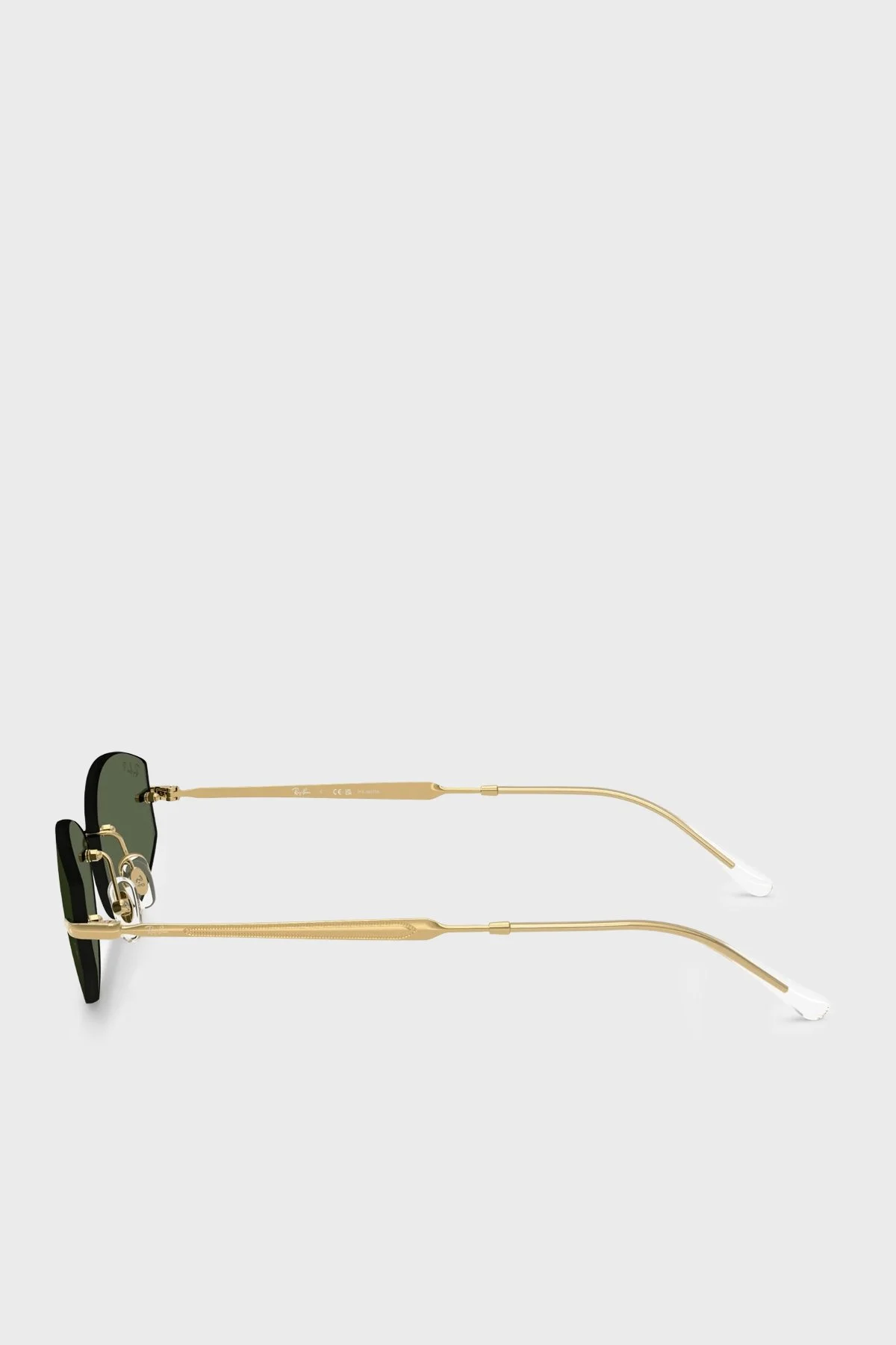 Ray Ban Polarize Çerçevesiz Güneş Unisex Gözlük 0RB3792 0019A 55 Altın - 3