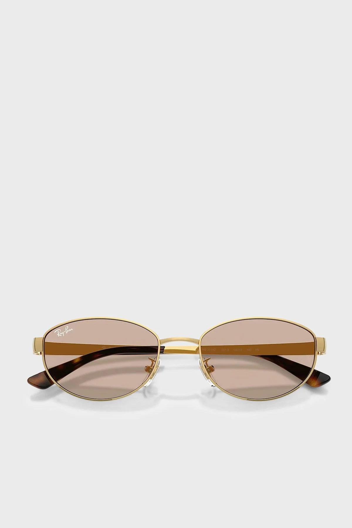 Ray Ban RB3774D Oval Metal Güneş Unisex Gözlük 0RB3774D 0013 55 Altın - 3