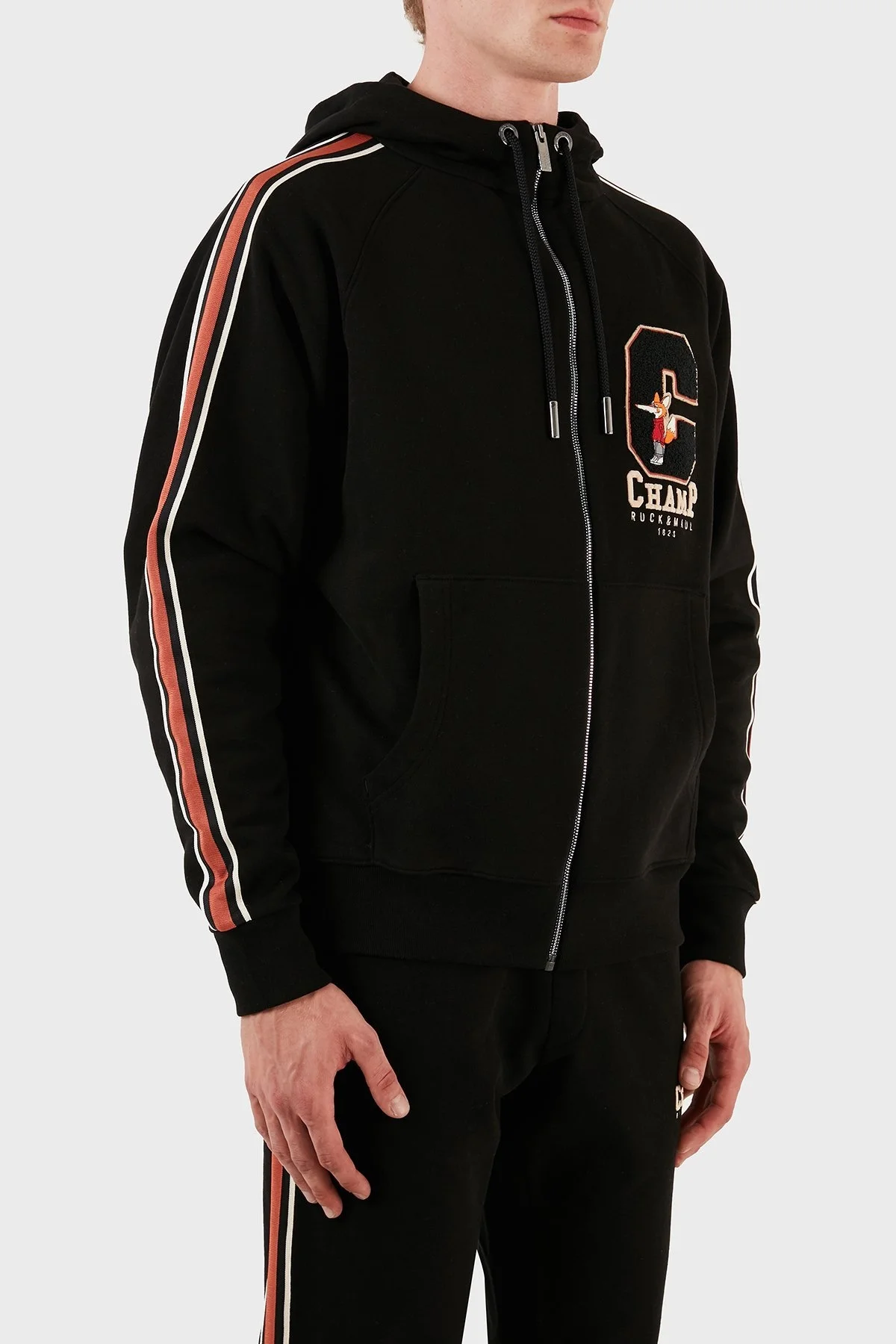 Ruck & Maul % 100 Pamuk Oversize Kapüşonlu Spor Erkek Ceket RMM545000003 24286 SİYAH - 11