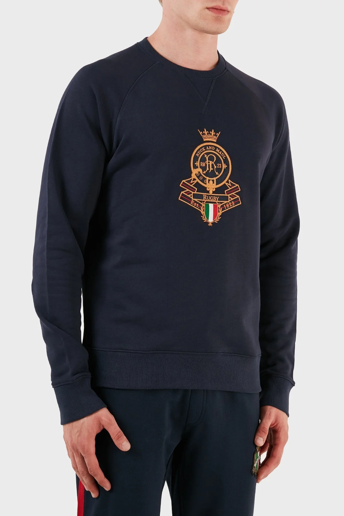 Ruck & Maul % 100 Pamuk Regular Fit Bisiklet Yaka Erkek Sweat RMM087000006 24292 LACİVERT - 6