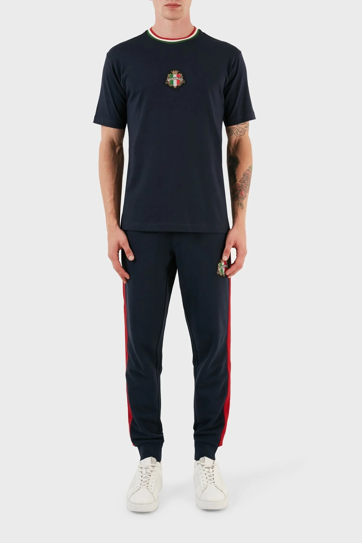 Ruck & Maul % 100 Pamuk Regular Fit Bisiklet Yaka Erkek T Shirt RMM03B000013 24666 LACİVERT - 4