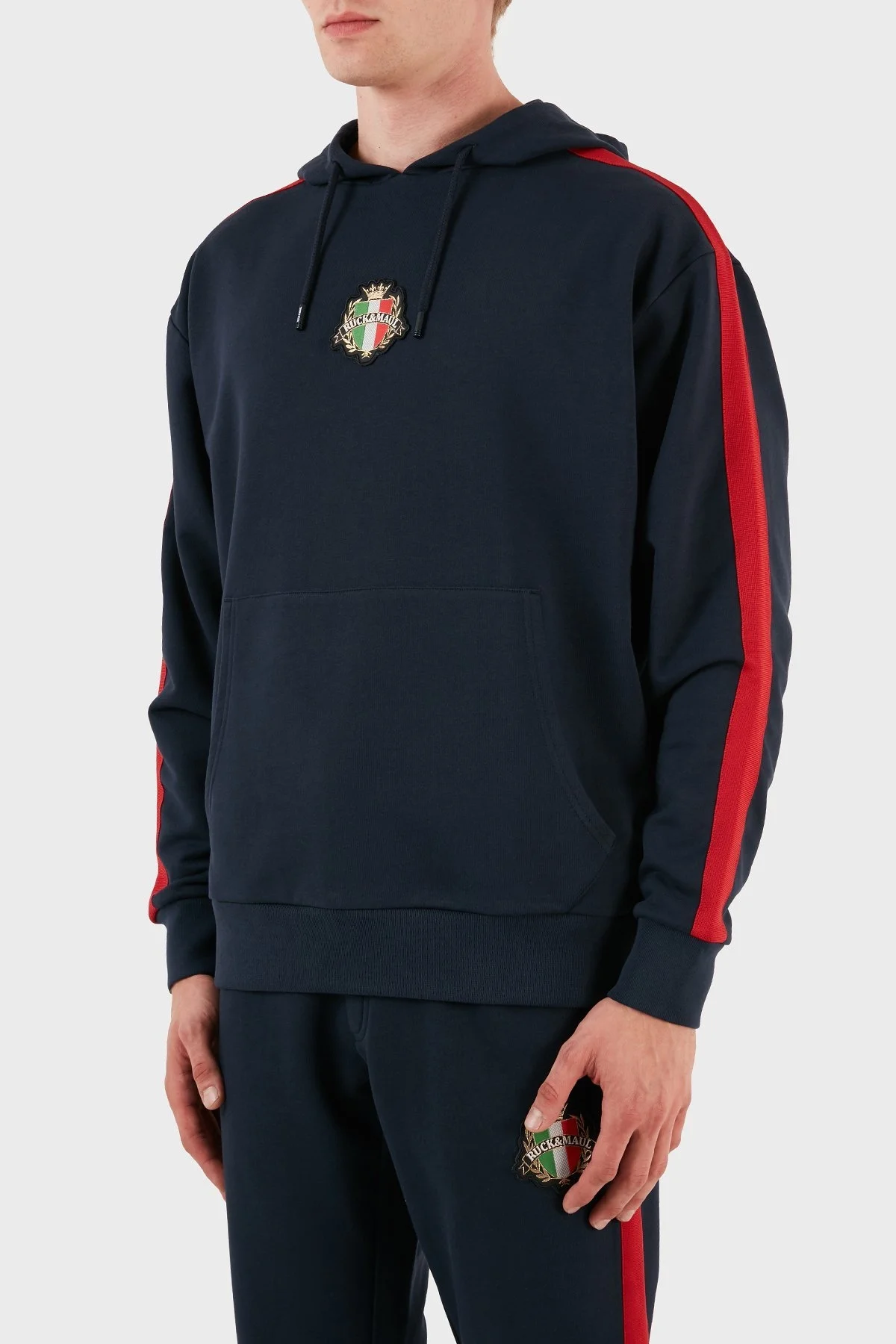 Ruck & Maul % 100 Pamuk Regular Fit Kapüşonlu Erkek Sweat RMM112B00008 24653 LACİVERT - 8