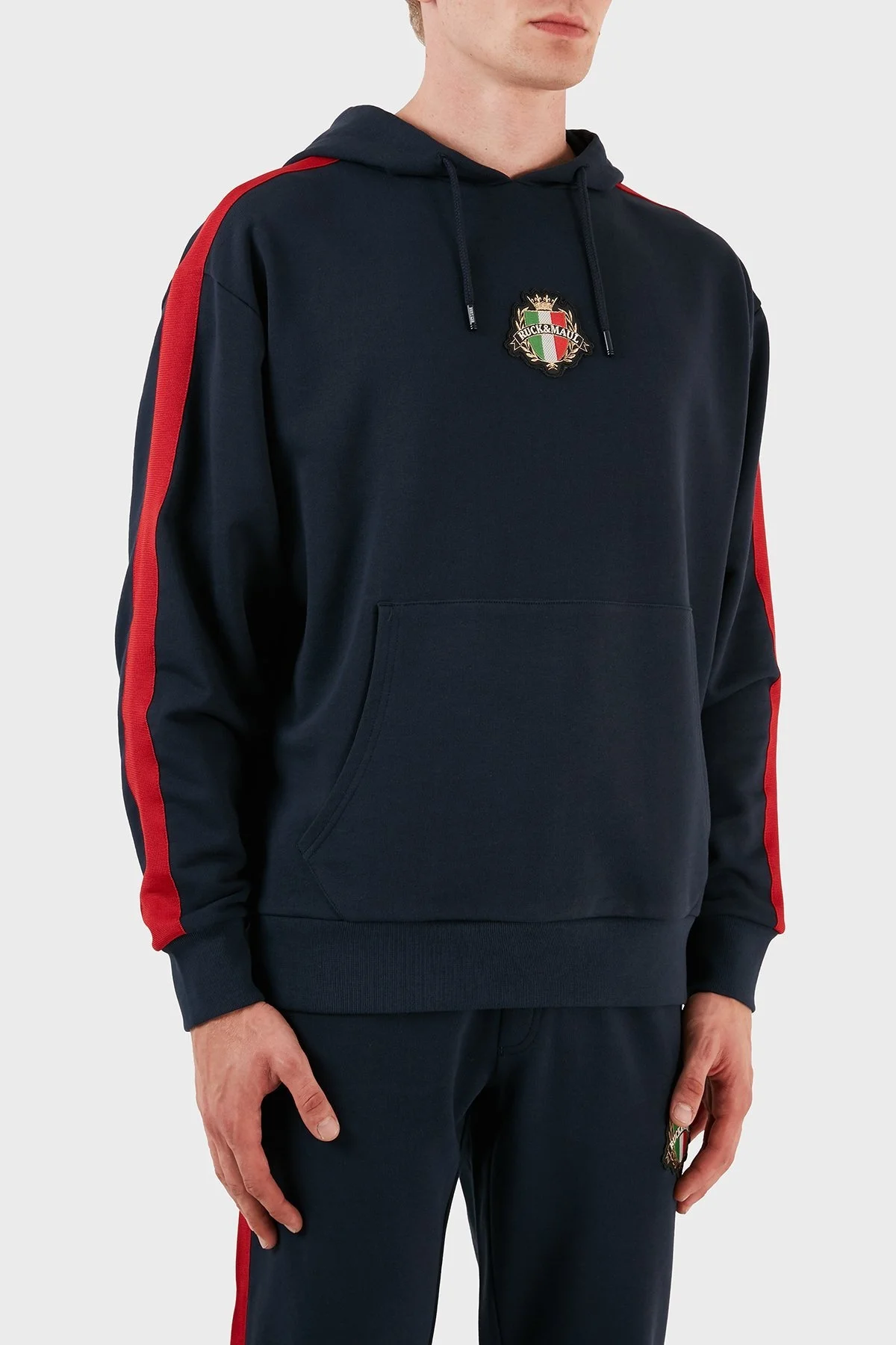 Ruck & Maul % 100 Pamuk Regular Fit Kapüşonlu Erkek Sweat RMM112B00008 24653 LACİVERT - 11