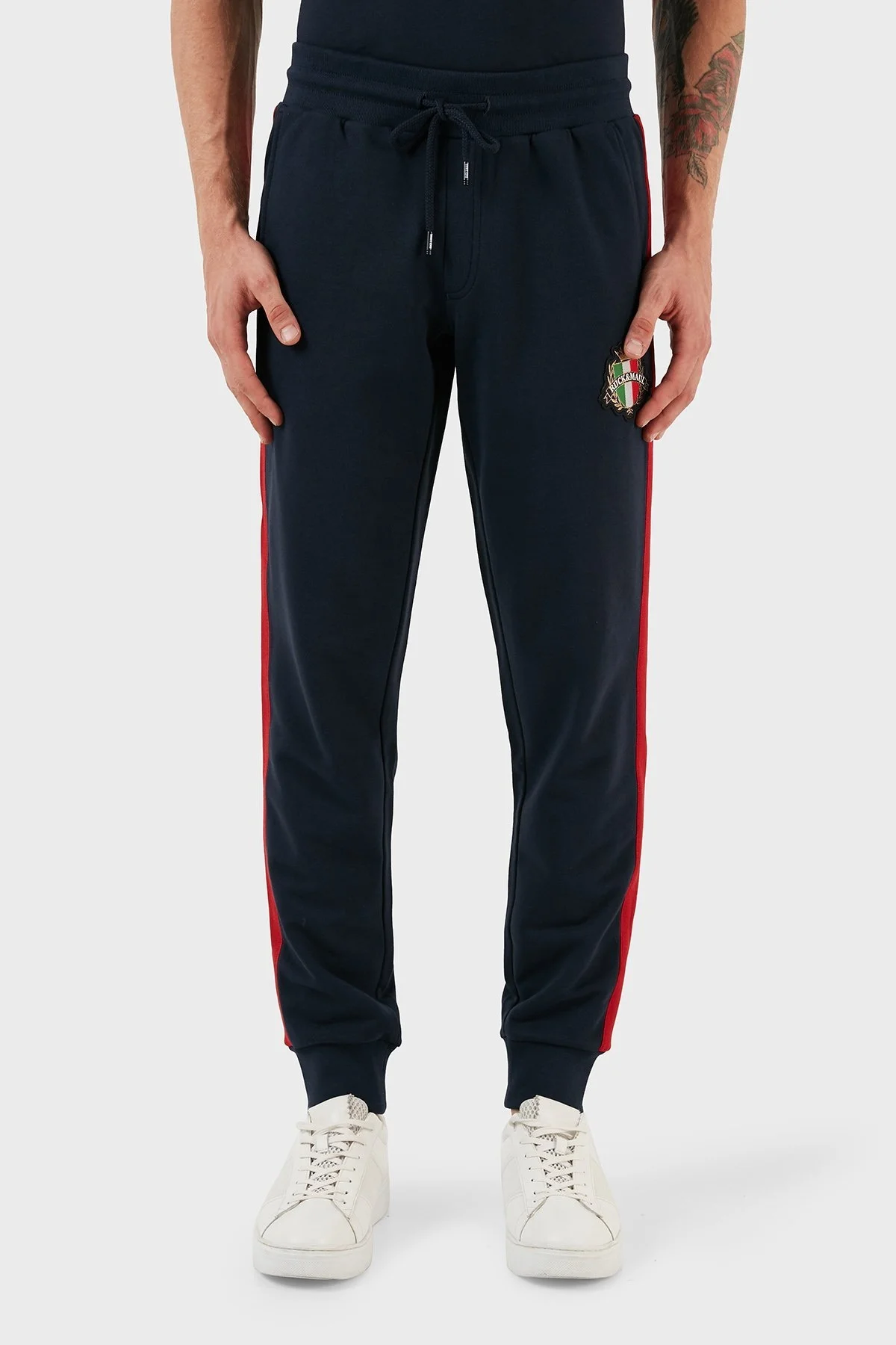 Ruck & Maul % 100 Pamuk Regular Fit Örme Jogger Erkek Pantolon RMM15B000006 24654 LACİVERT - 2