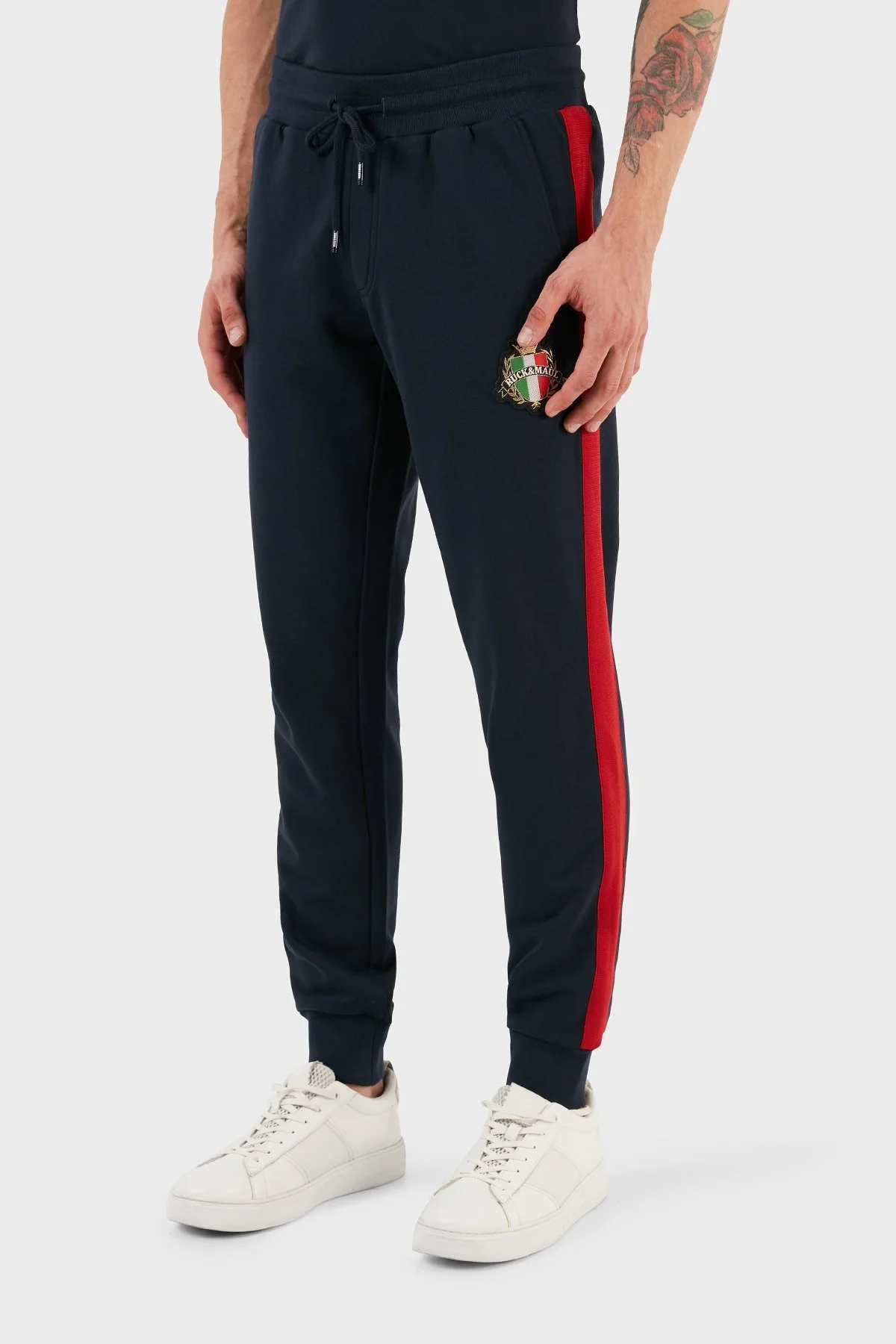 Ruck & Maul % 100 Pamuk Regular Fit Örme Jogger Erkek Pantolon RMM15B000006 24654 LACİVERT - 3