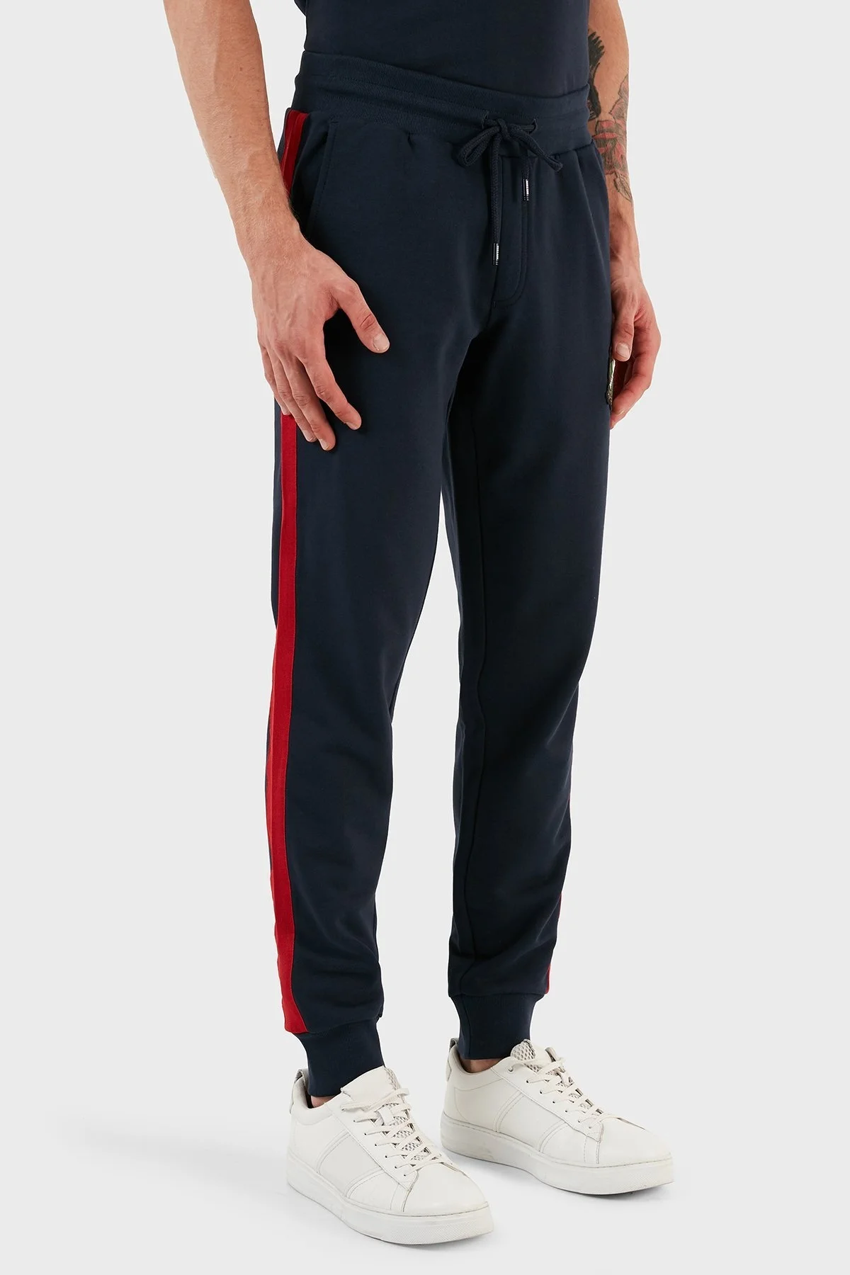 Ruck & Maul % 100 Pamuk Regular Fit Örme Jogger Erkek Pantolon RMM15B000006 24654 LACİVERT - 4