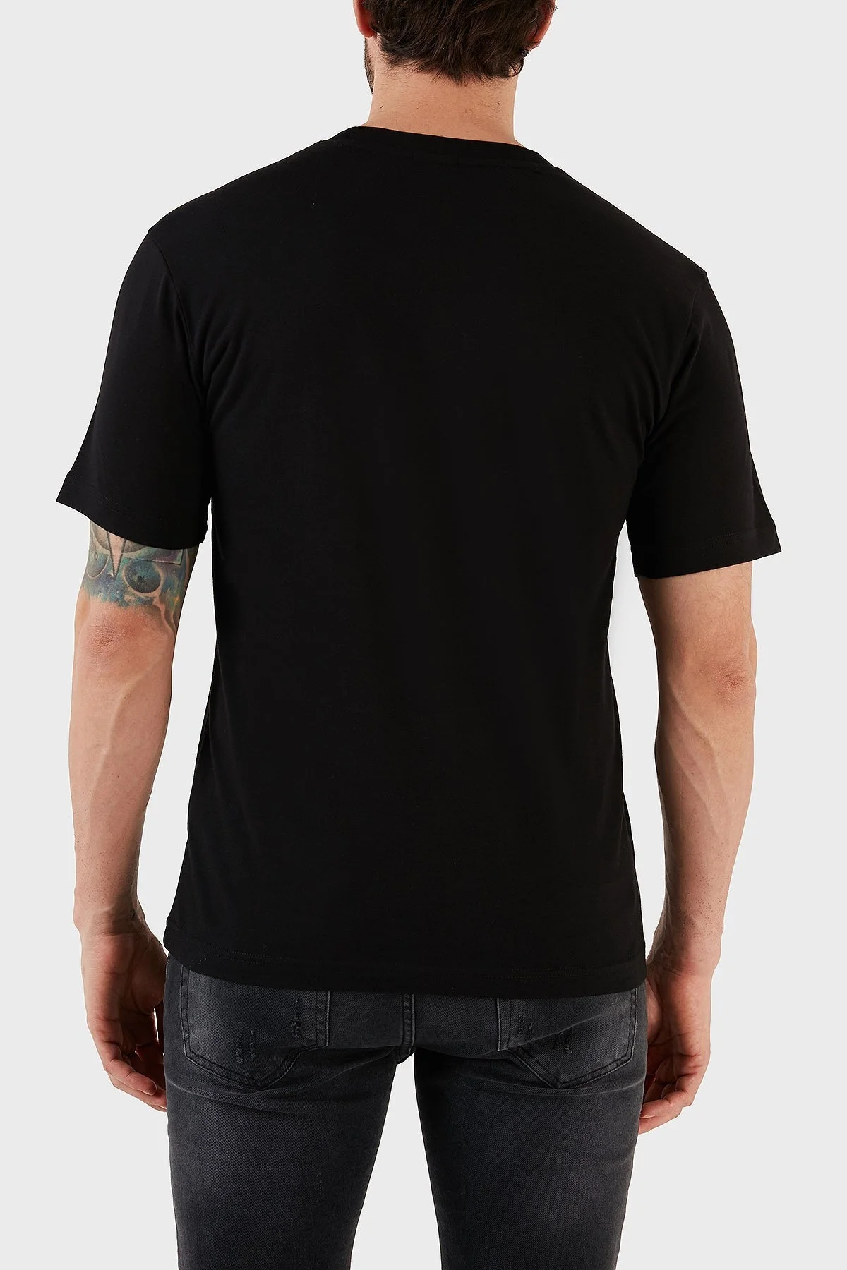 Ruck & Maul Baskılı Bisiklet Yaka % 100 Pamuk Regular Fit Erkek T Shirt RMM03B000006 23318 SİYAH - 5