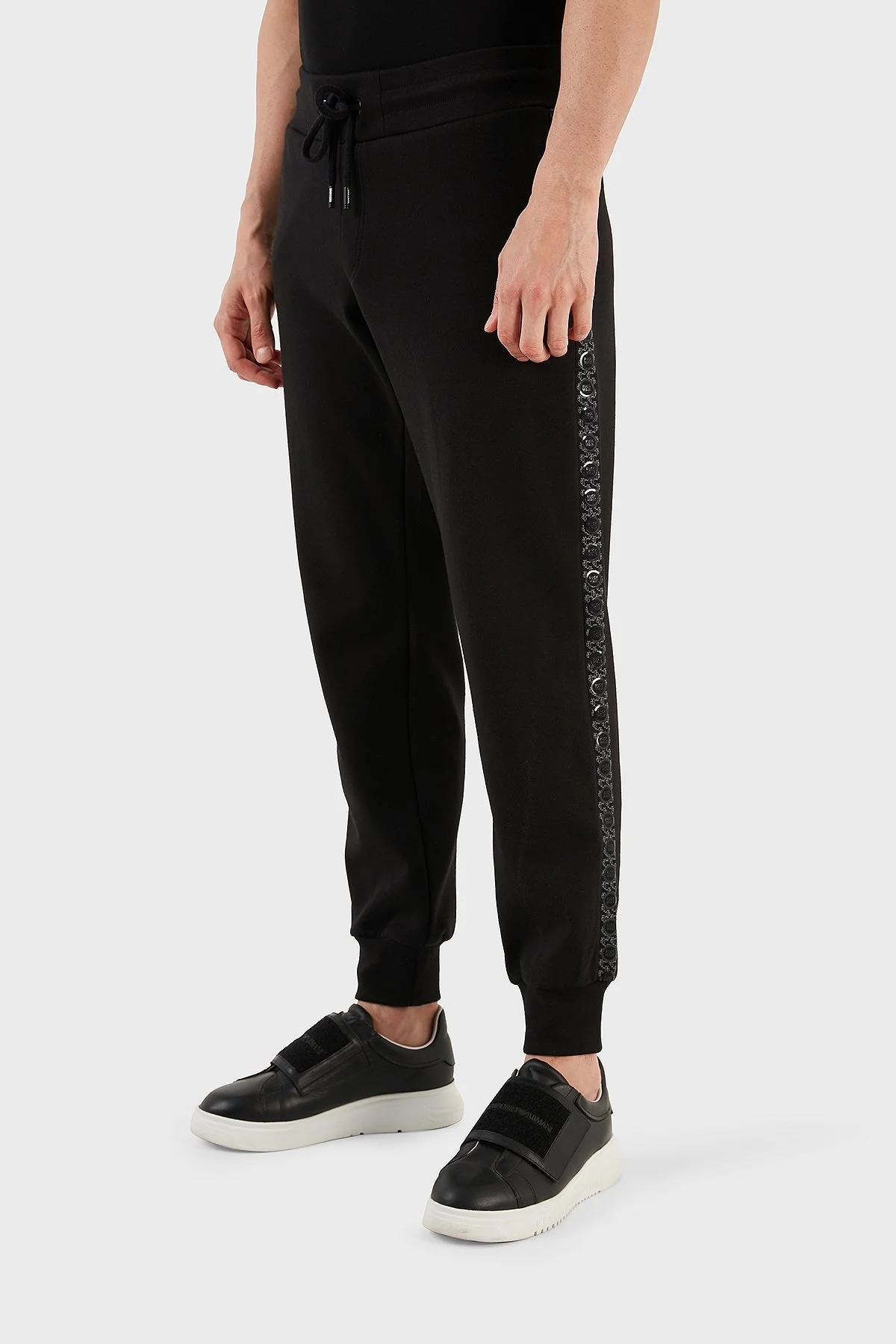 Ruck & Maul Belden Bağlamalı Regular Fit Pamuklu Örme Spor RMM151000003 23329 Erkek Pantolon RMM151000003 SİYAH - 3