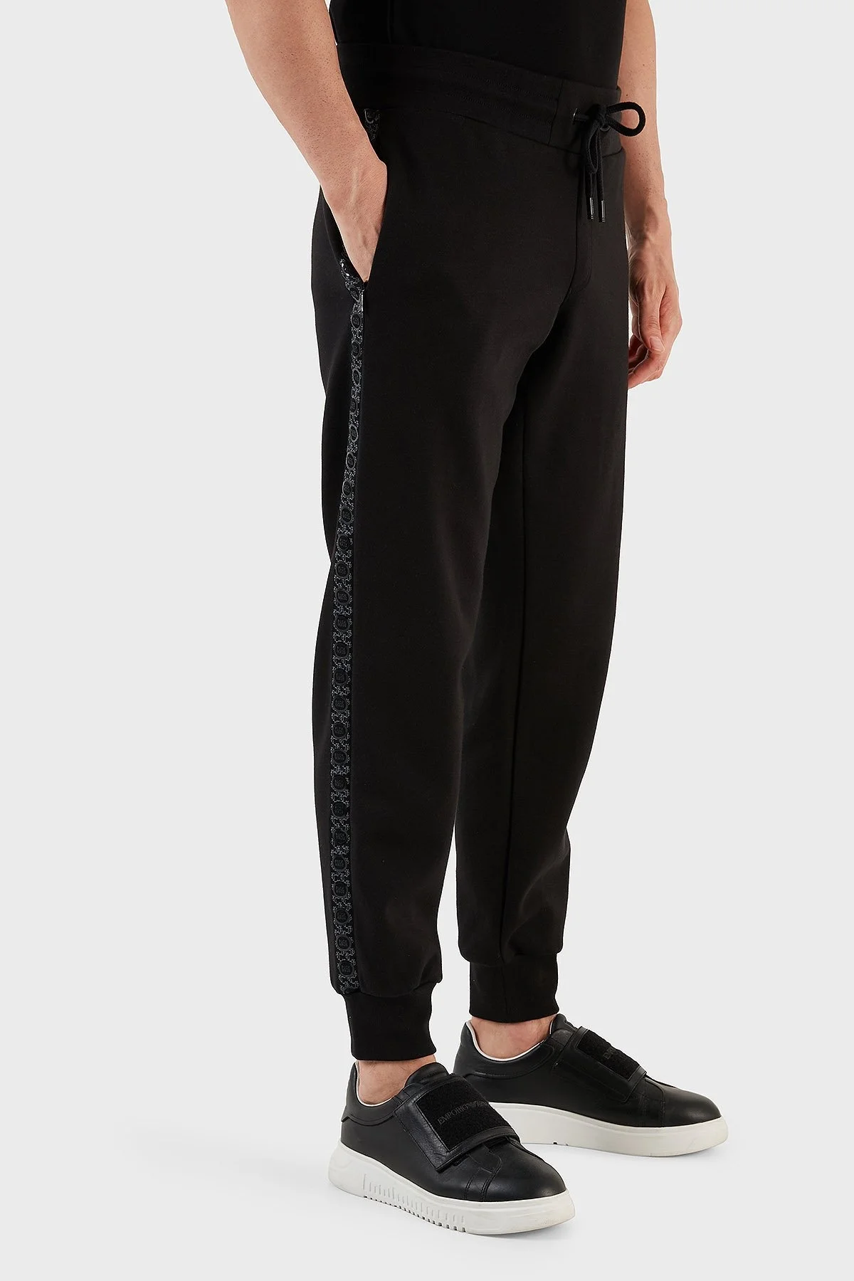 Ruck & Maul Belden Bağlamalı Regular Fit Pamuklu Örme Spor RMM151000003 23329 Erkek Pantolon RMM151000003 SİYAH - 4