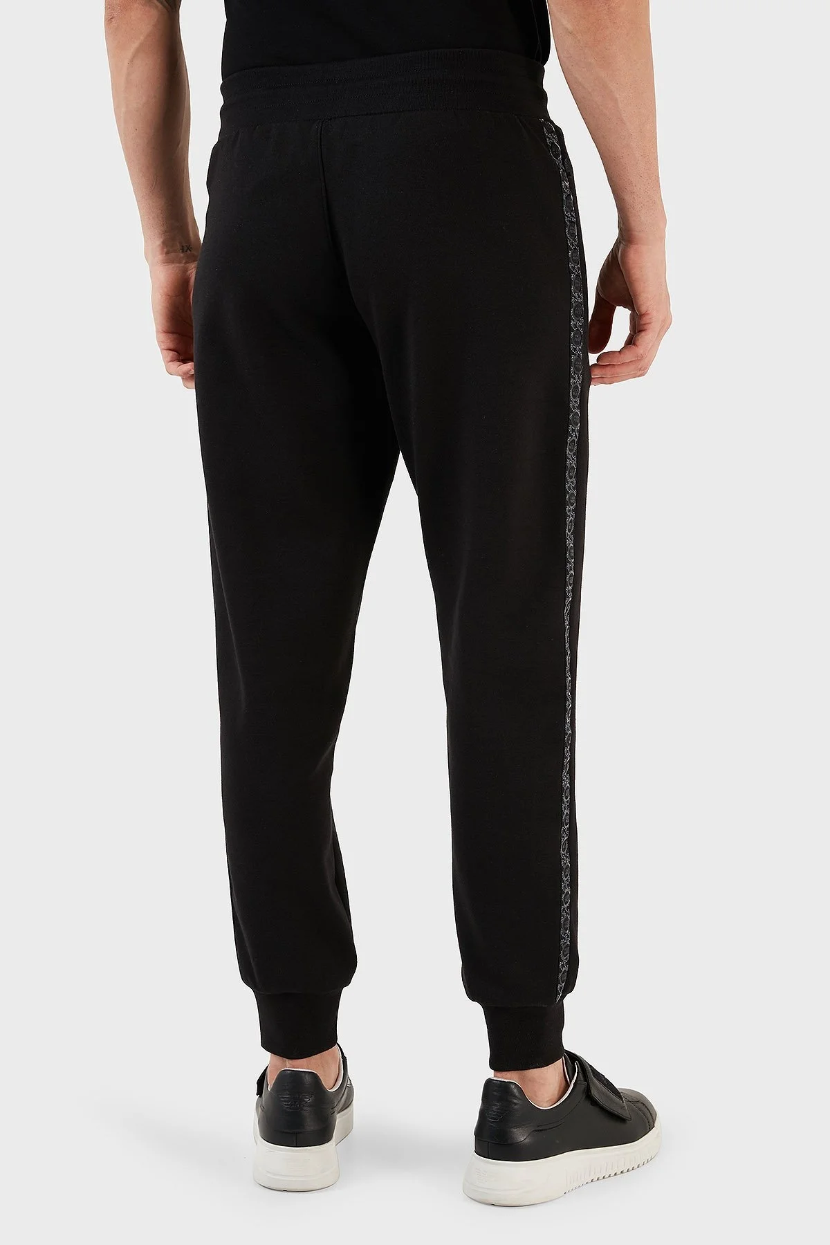 Ruck & Maul Belden Bağlamalı Regular Fit Pamuklu Örme Spor RMM151000003 23329 Erkek Pantolon RMM151000003 SİYAH - 5