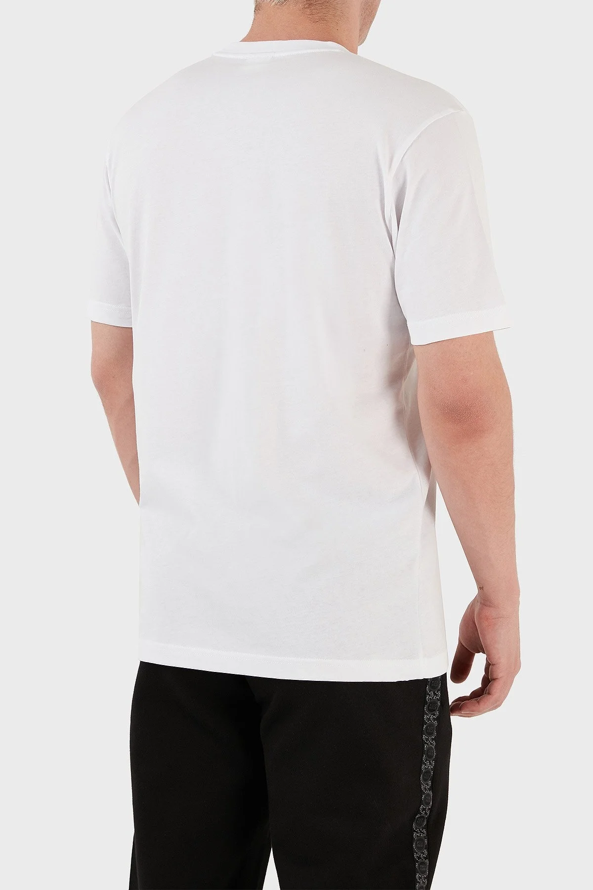 Ruck & Maul Bisiklet Yaka % 100 Pamuk Regular Fit Erkek T Shirt RMM031300010 BEYAZ - 4