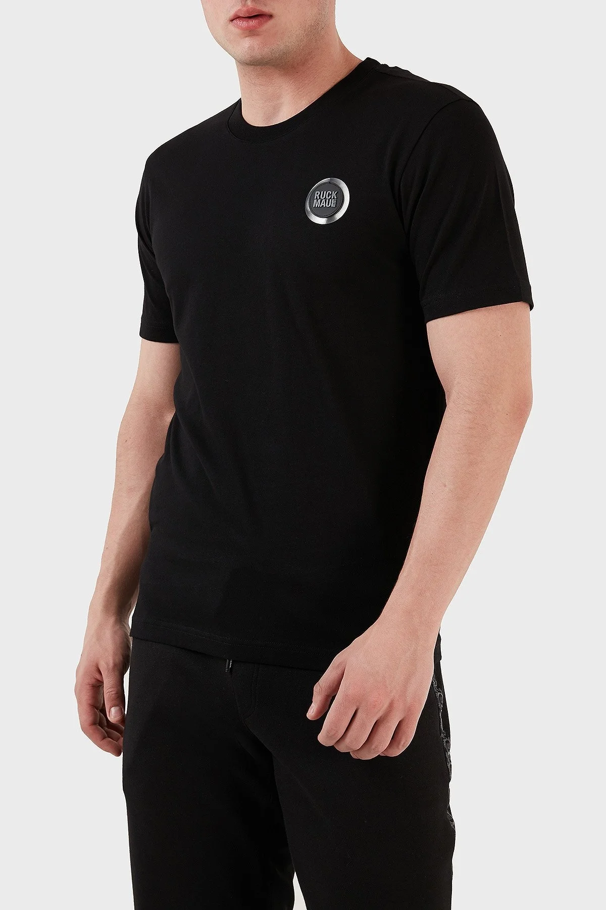 Ruck & Maul Bisiklet Yaka % 100 Pamuk Regular Fit Erkek T Shirt RMM031300010 SİYAH - 1