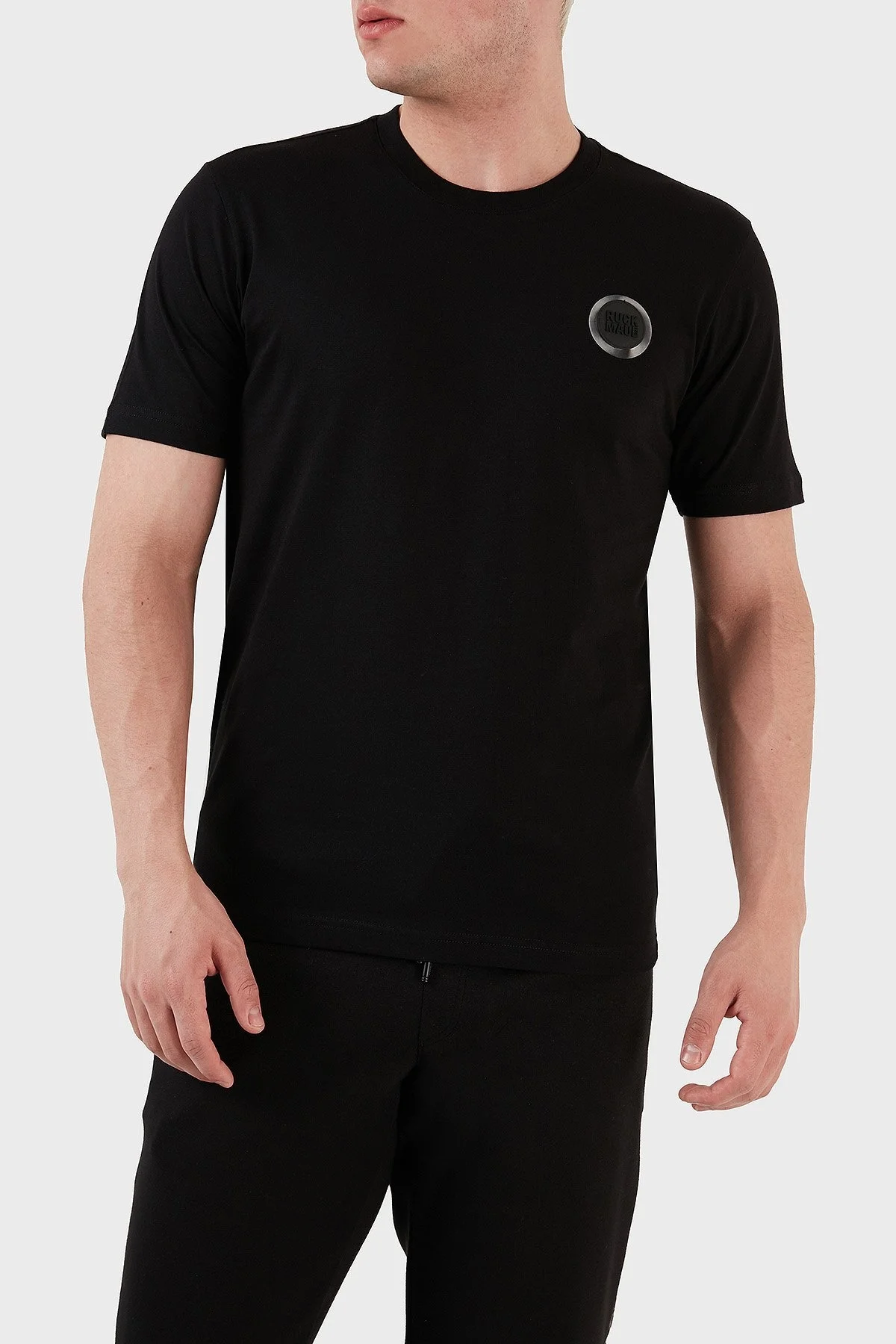 Ruck & Maul Bisiklet Yaka % 100 Pamuk Regular Fit Erkek T Shirt RMM031300010 SİYAH - 3