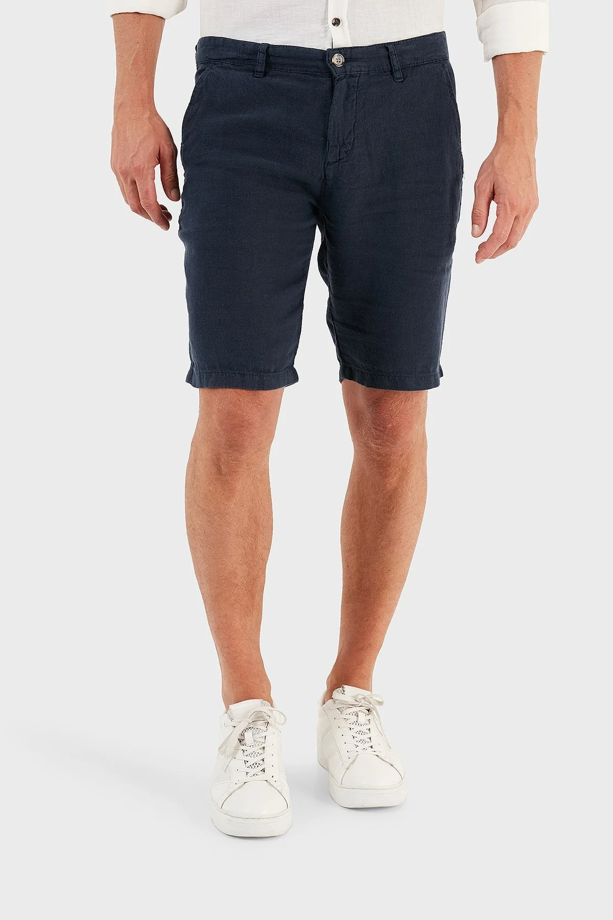 Ruck & Maul Cepli % 100 Keten Erkek Short RMM475000003 23850 LACİVERT - 7