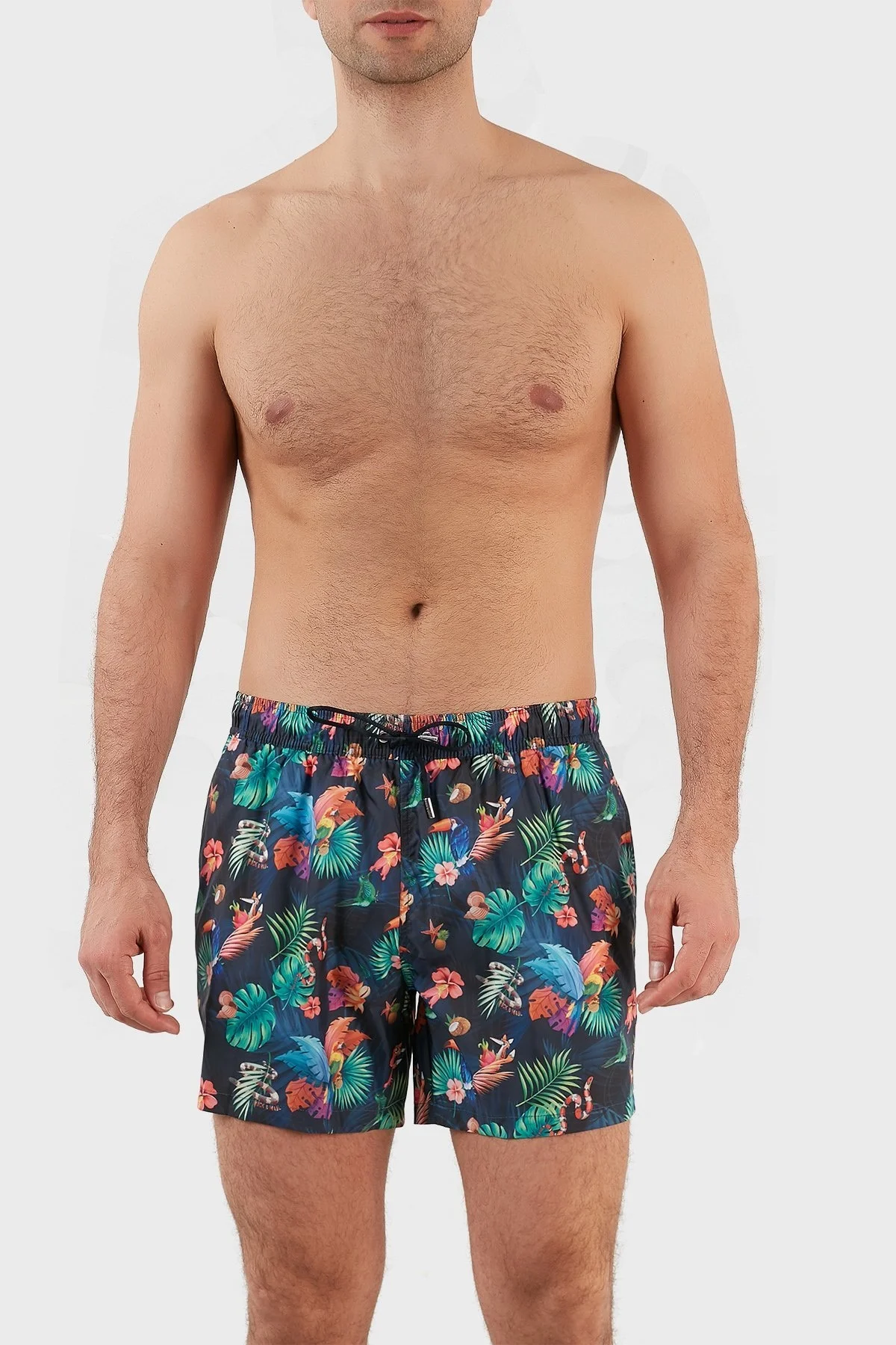 Ruck & Maul Desenli Cepli Erkek Mayo Short RMM46F000002 LACİVERT - 1