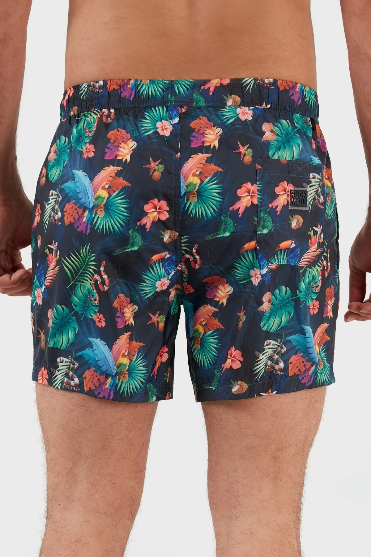 Ruck & Maul Desenli Cepli Erkek Mayo Short RMM46F000002 LACİVERT - 4