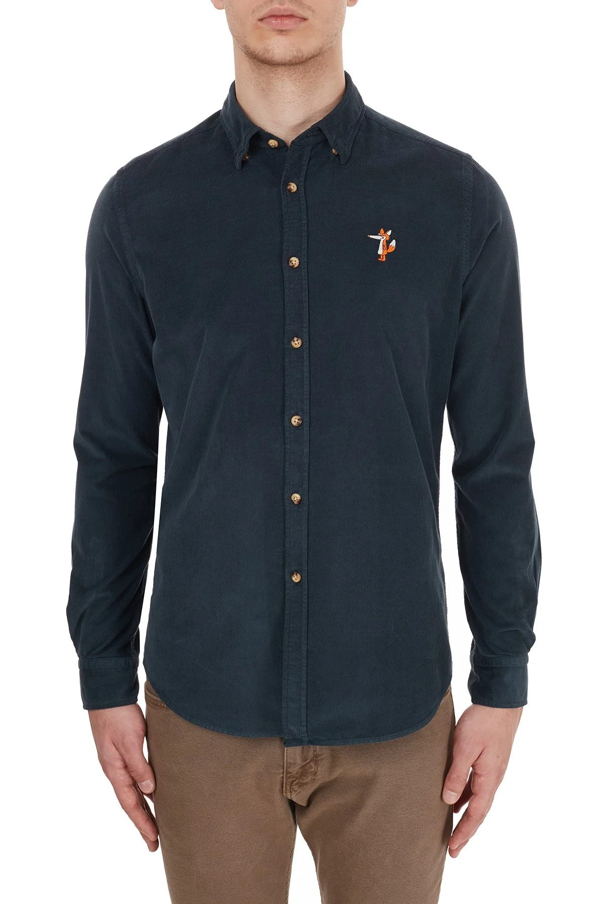 Ruck & Maul Düz Yaka % 100 Pamuk Erkek Gömlek BA1M0200071 21184 LACİVERT - 1