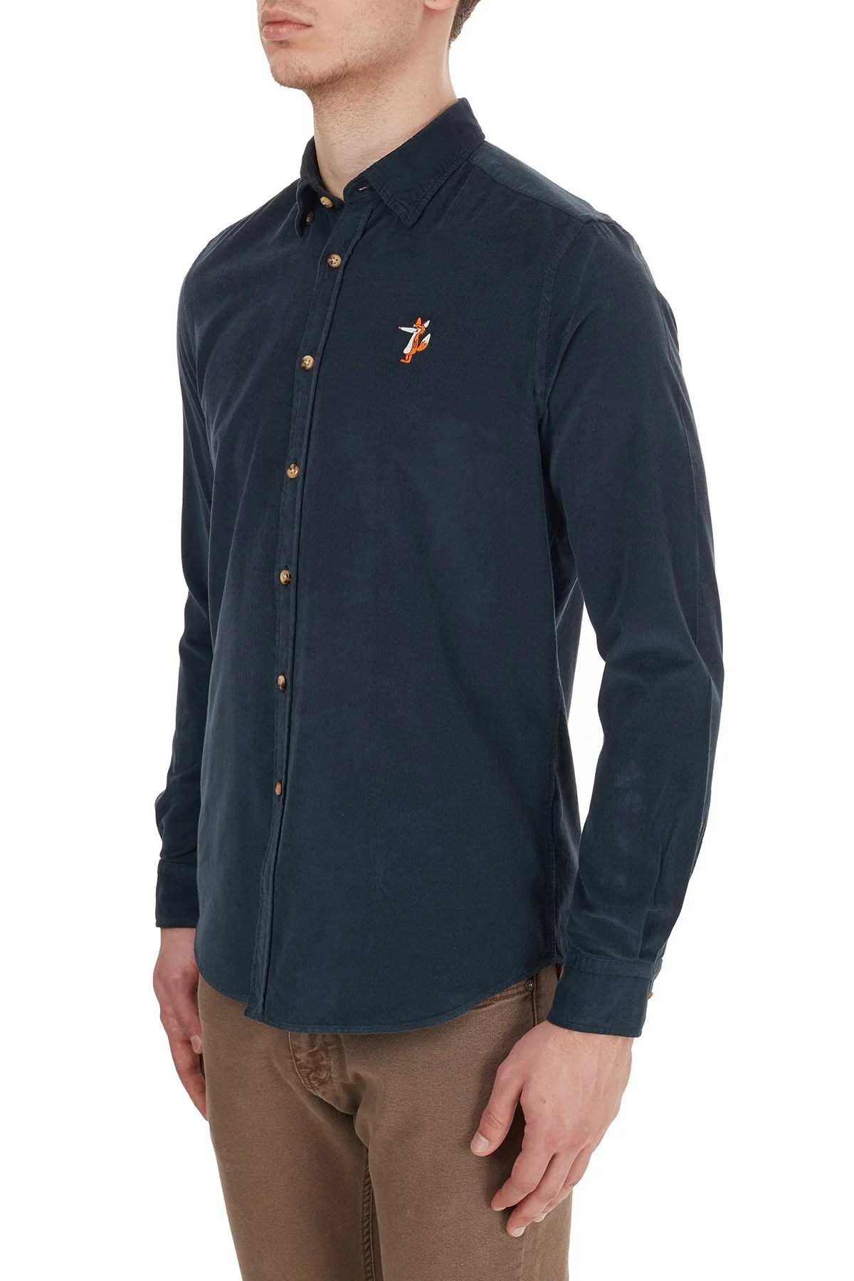 Ruck & Maul Düz Yaka % 100 Pamuk Erkek Gömlek BA1M0200071 21184 LACİVERT - 2