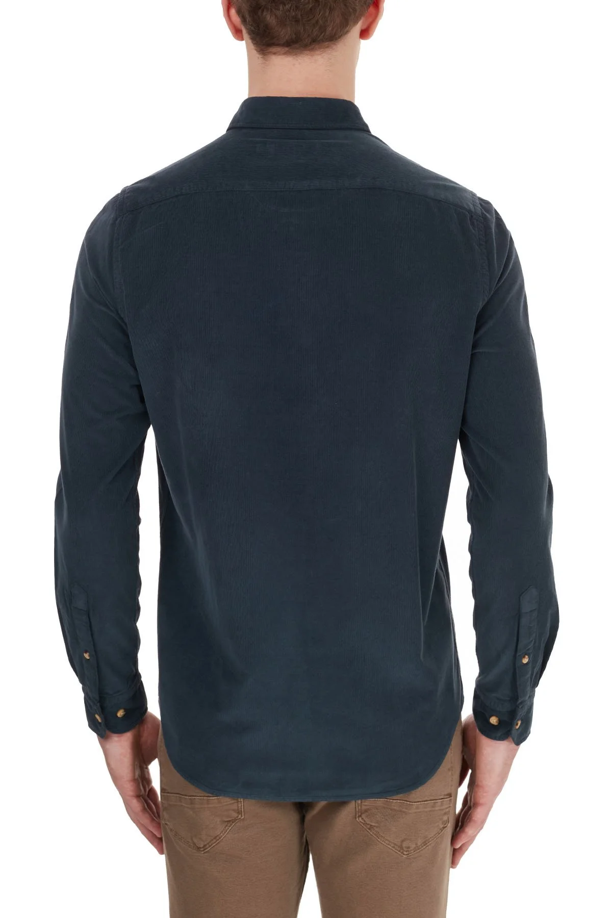 Ruck & Maul Düz Yaka % 100 Pamuk Erkek Gömlek BA1M0200071 21184 LACİVERT - 3