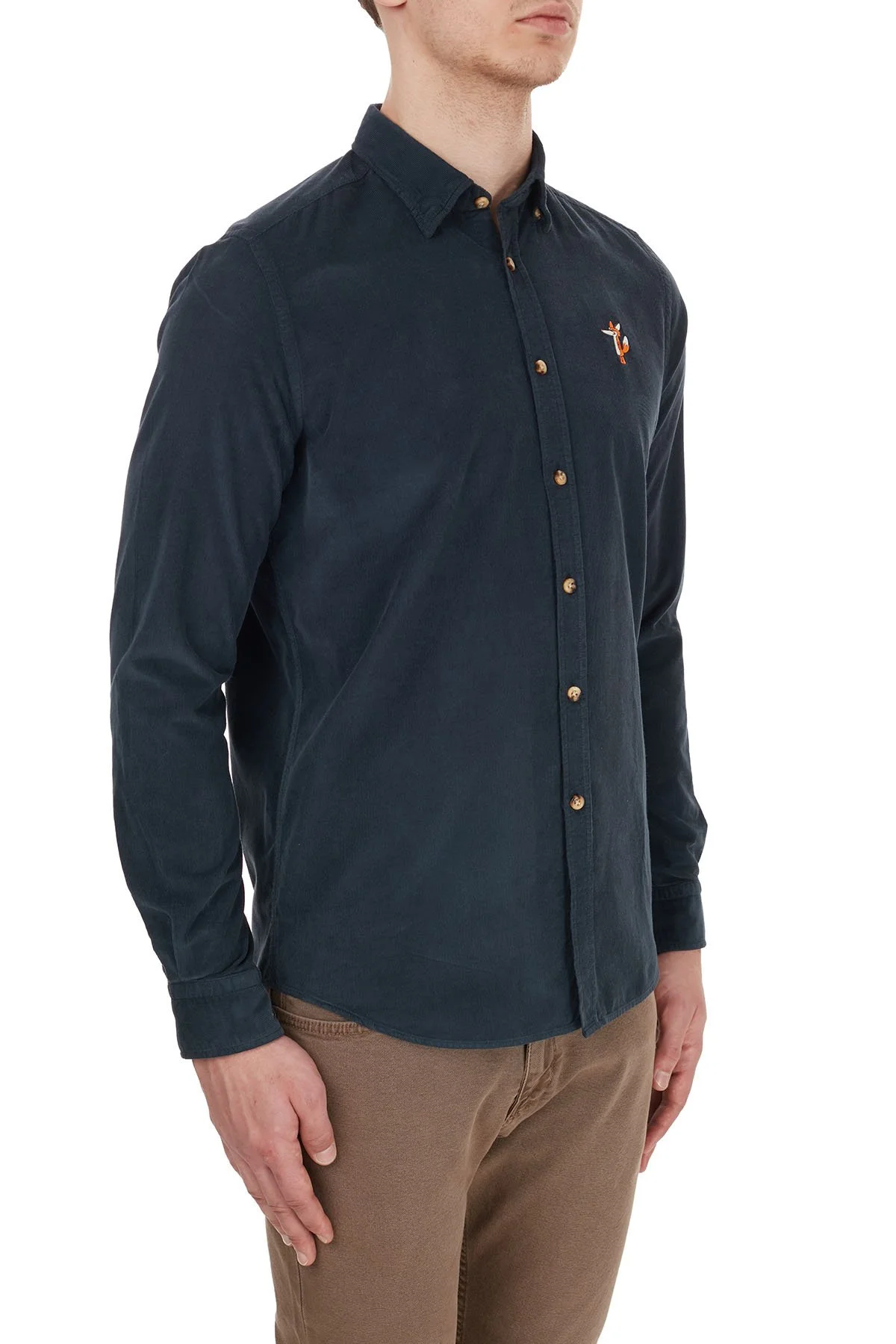 Ruck & Maul Düz Yaka % 100 Pamuk Erkek Gömlek BA1M0200071 21184 LACİVERT - 4