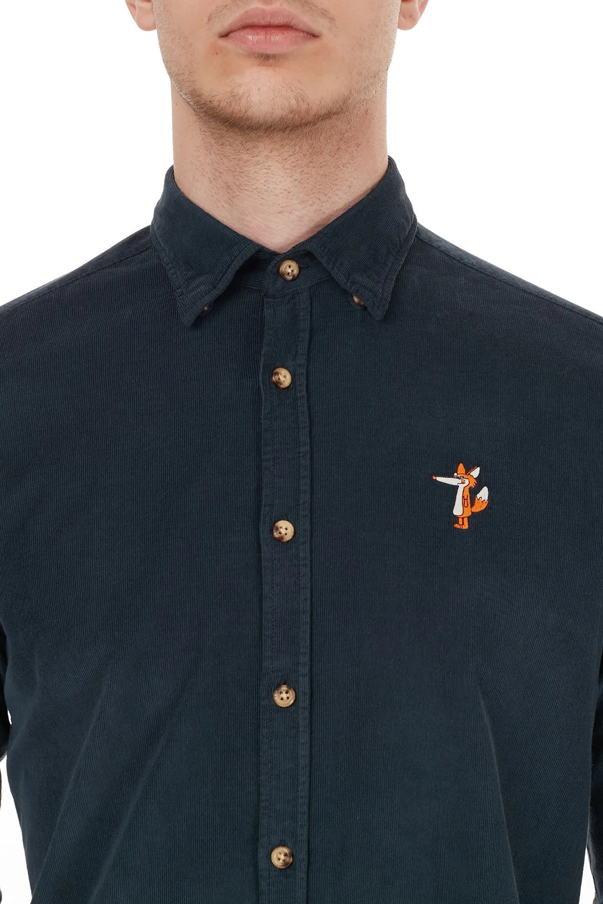 Ruck & Maul Düz Yaka % 100 Pamuk Erkek Gömlek BA1M0200071 21184 LACİVERT - 6