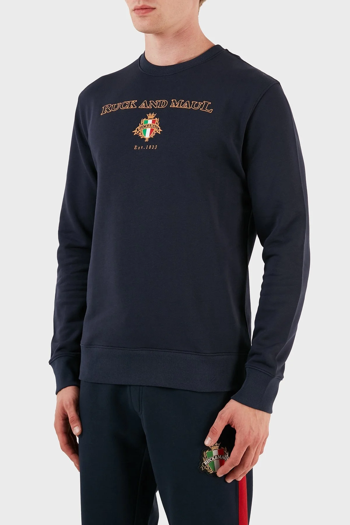 Ruck & Maul Pamuk Regular Fit Bisiklet Yaka Erkek Sweat RMM087000003 24119 LACİVERT - 3