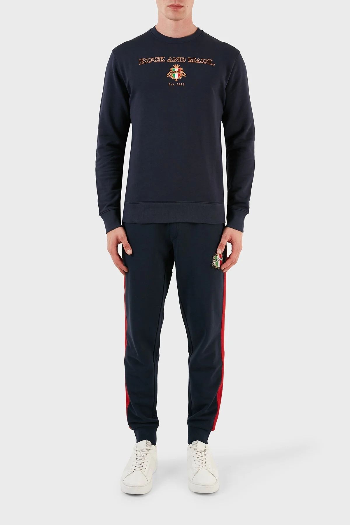 Ruck & Maul Pamuk Regular Fit Bisiklet Yaka Erkek Sweat RMM087000003 24119 LACİVERT - 5