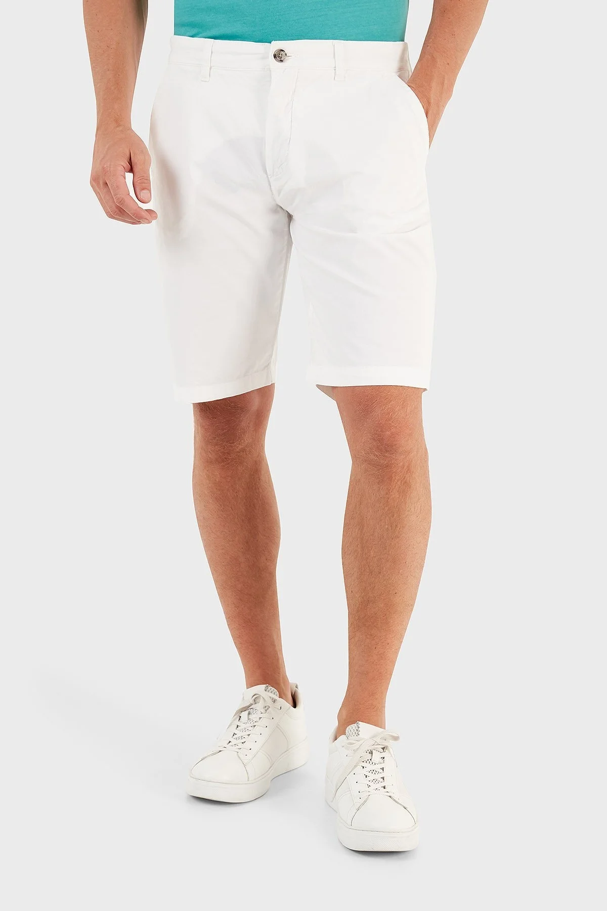 Ruck & Maul Pamuklu Cepli Erkek Short RMM475000004 23693 BEYAZ - 1