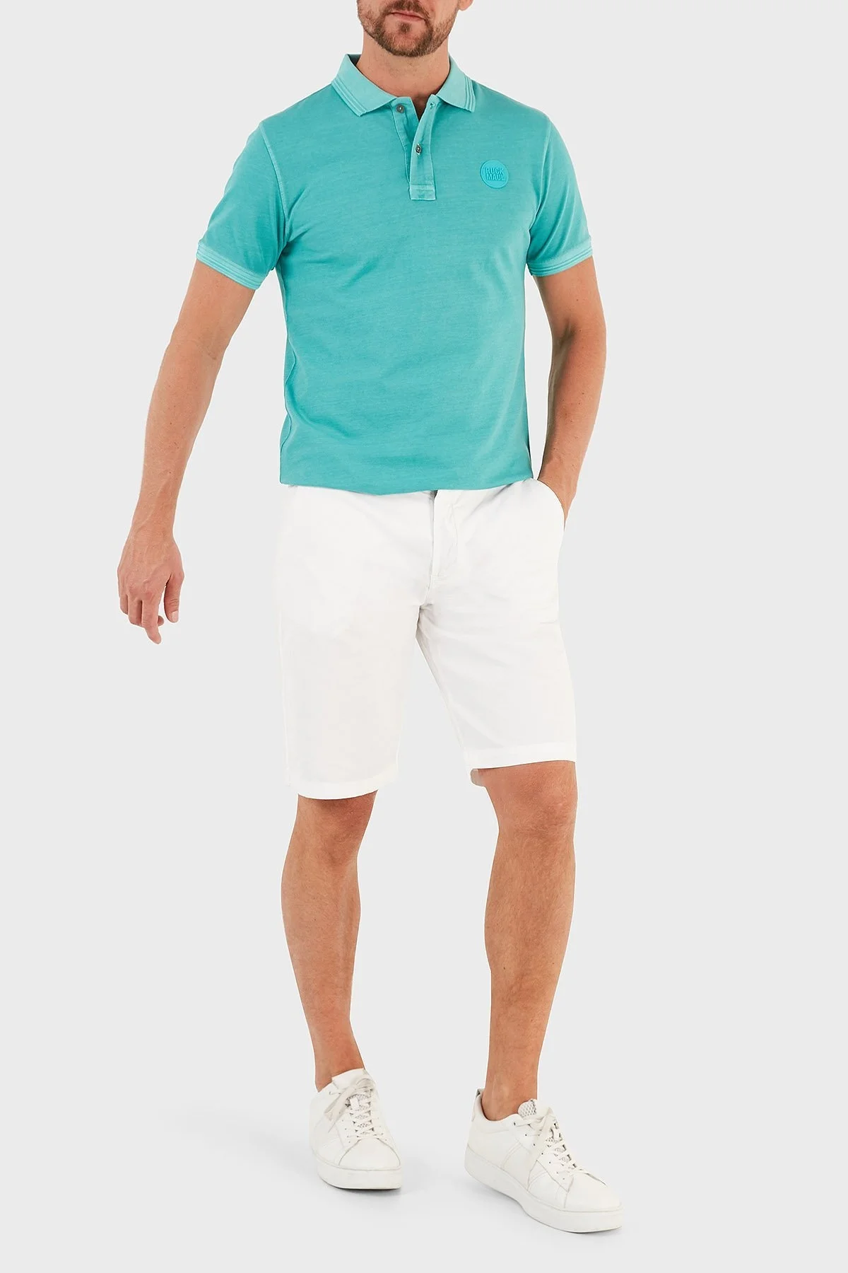 Ruck & Maul Pamuklu Cepli Erkek Short RMM475000004 23693 BEYAZ - 4