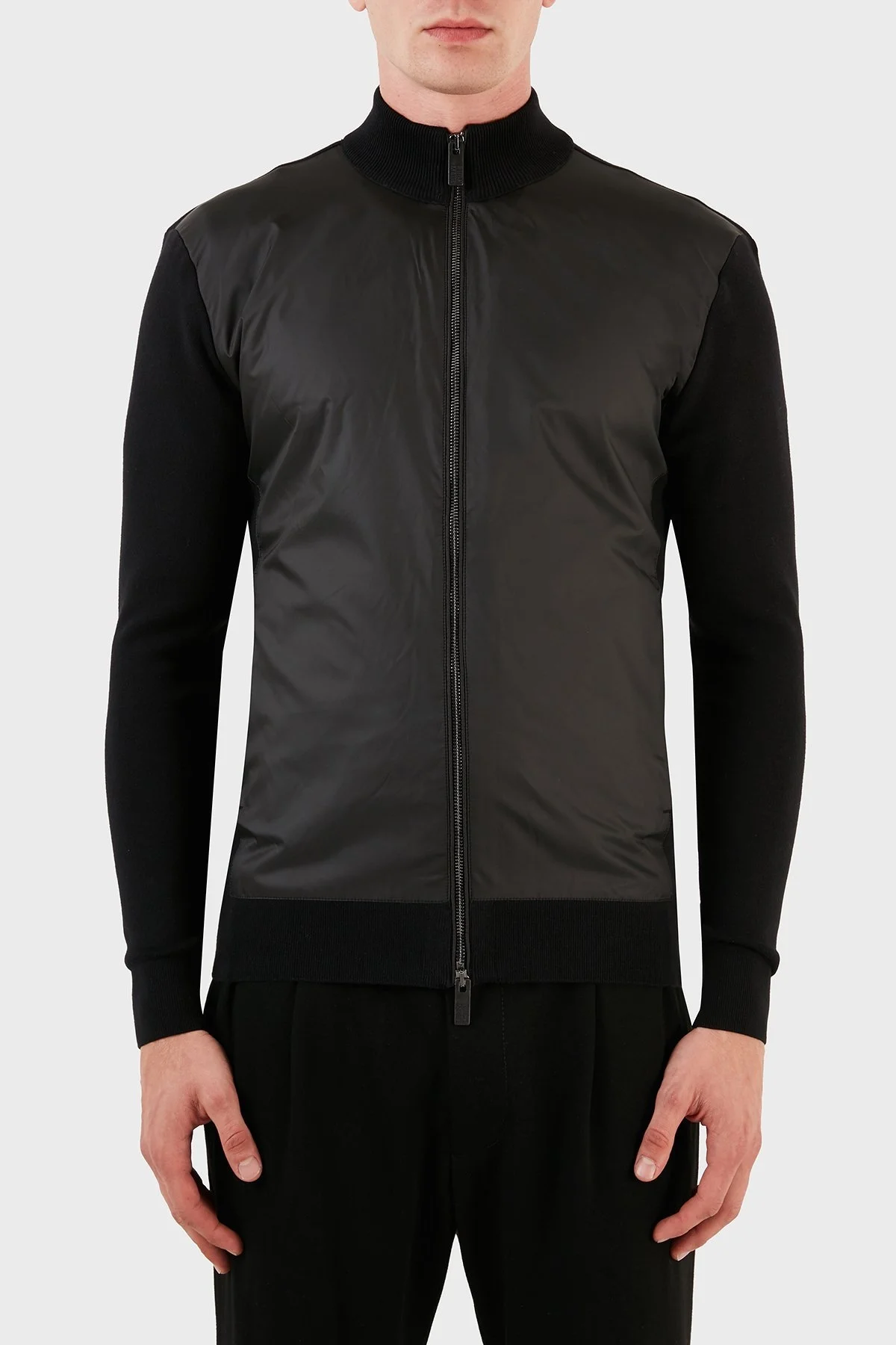 Ruck & Maul Pamuklu Dik Yaka Örme Erkek Mont RMM795000006 21821 SİYAH - 1