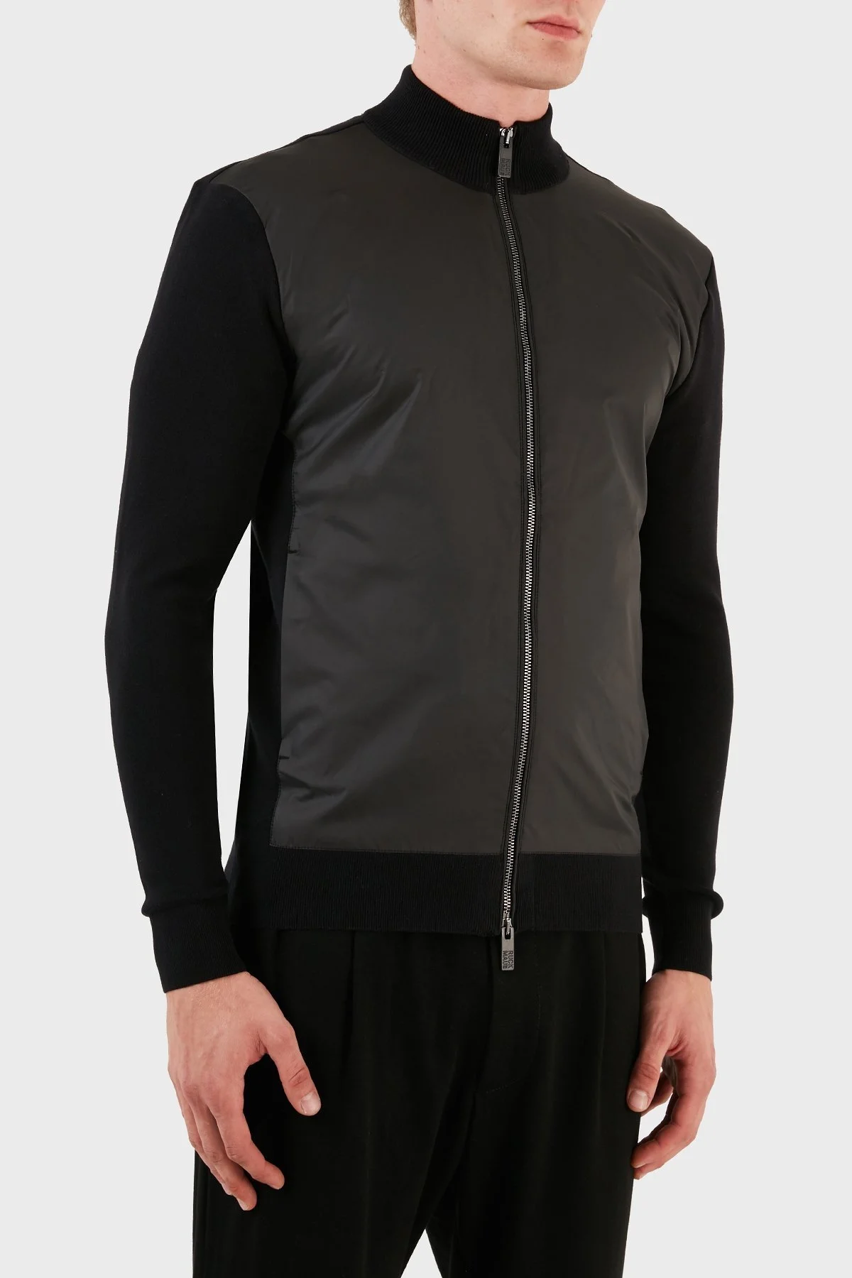 Ruck & Maul Pamuklu Dik Yaka Örme Erkek Mont RMM795000006 21821 SİYAH - 3