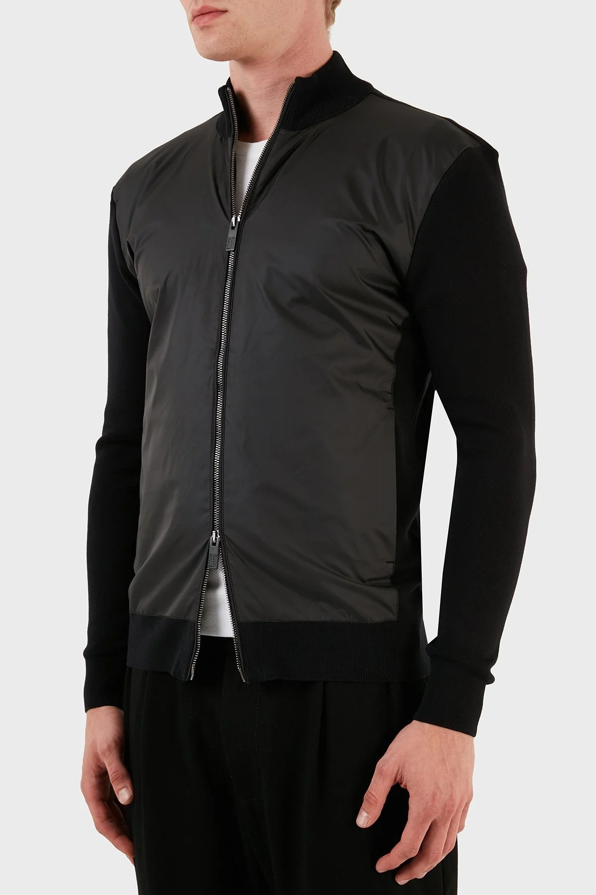 Ruck & Maul Pamuklu Dik Yaka Örme Erkek Mont RMM795000006 21821 SİYAH - 4