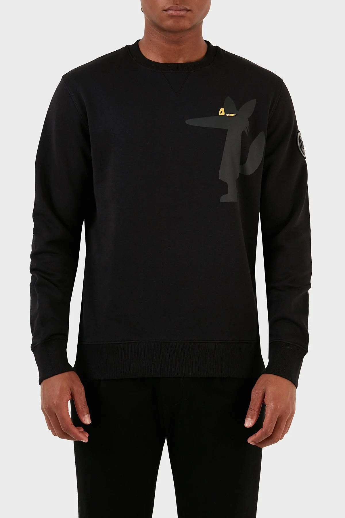 Ruck & Maul Pamuklu Regular Fit Bisiklet Yaka Erkek Sweat RMM088000005 24122 SİYAH - 1