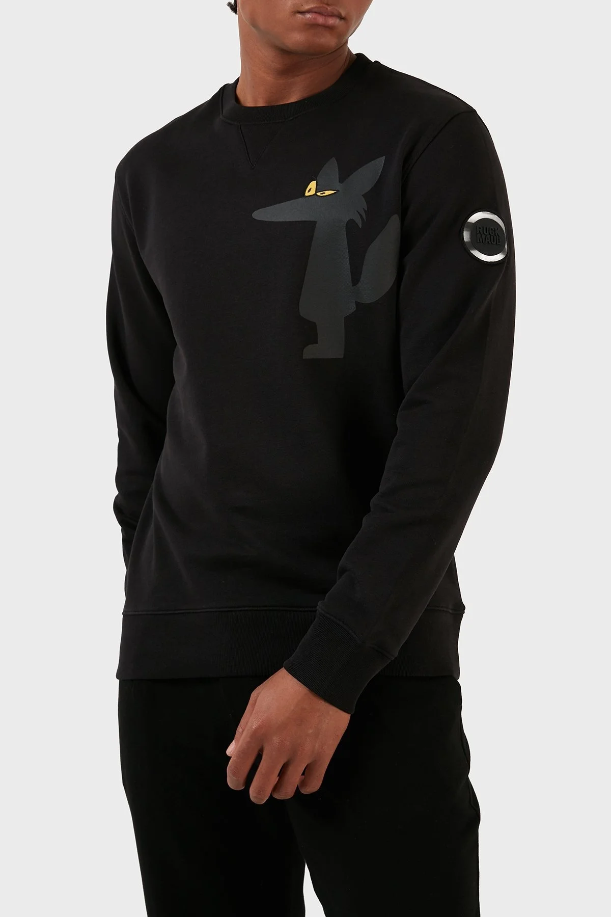 Ruck & Maul Pamuklu Regular Fit Bisiklet Yaka Erkek Sweat RMM088000005 24122 SİYAH - 3