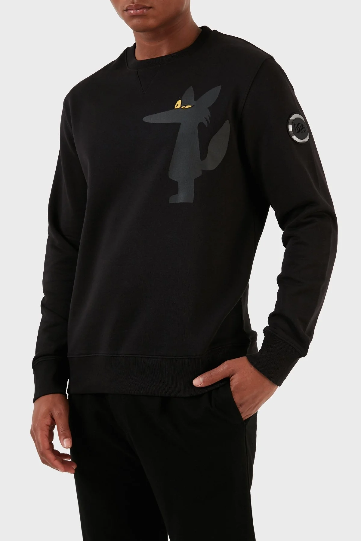 Ruck & Maul Pamuklu Regular Fit Bisiklet Yaka Erkek Sweat RMM088000005 24122 SİYAH - 4
