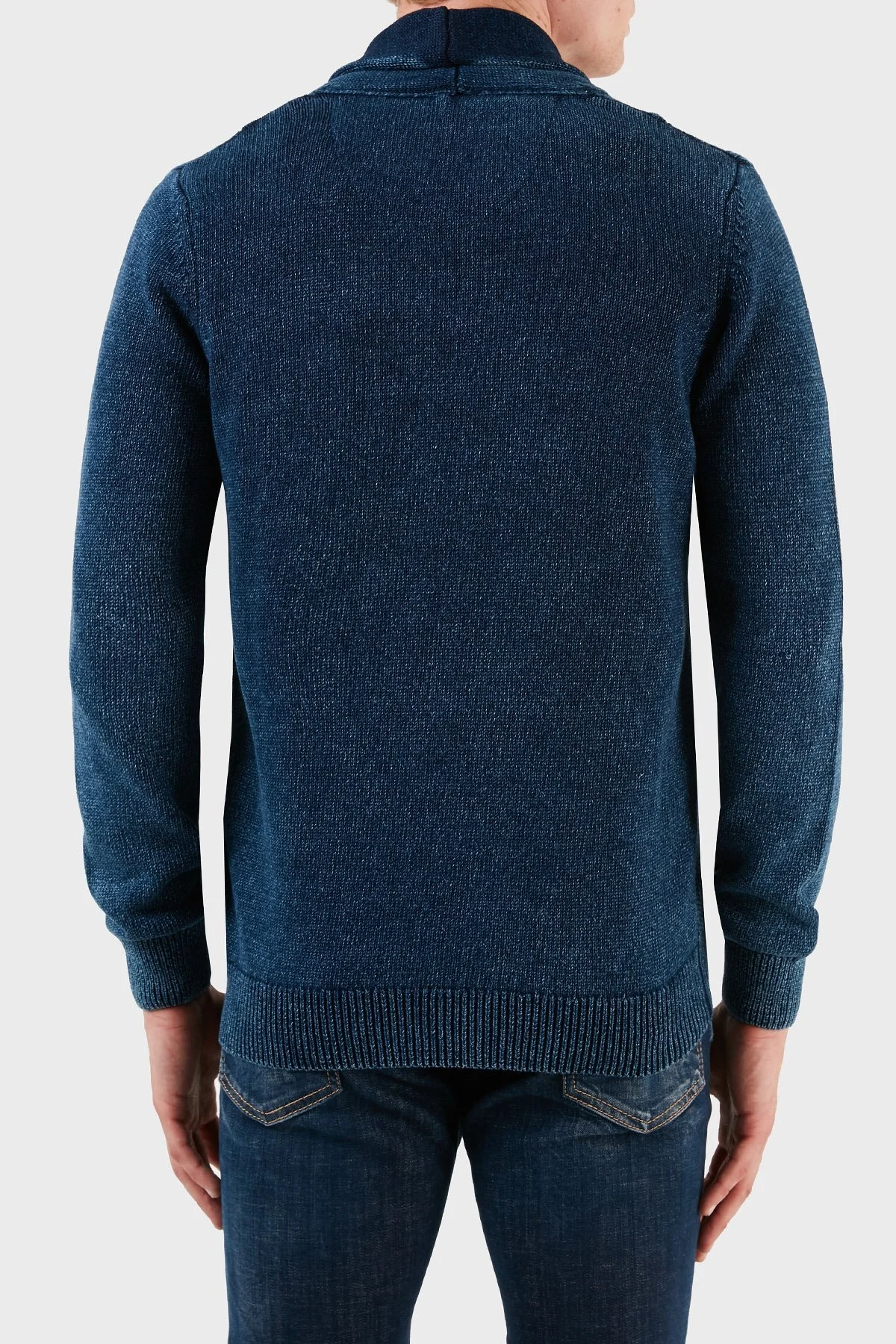 Ruck & Maul Pamuklu Regular Fit Düğmeli Örme Erkek Hırka RMM925000005 24644 LACİVERT - 2