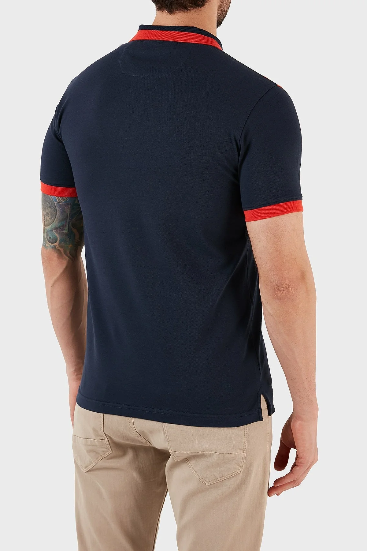 Ruck & Maul Pamuklu Regular Fit Erkek Polo T Shirt RMM010007046 22017 LACİVERT - 5