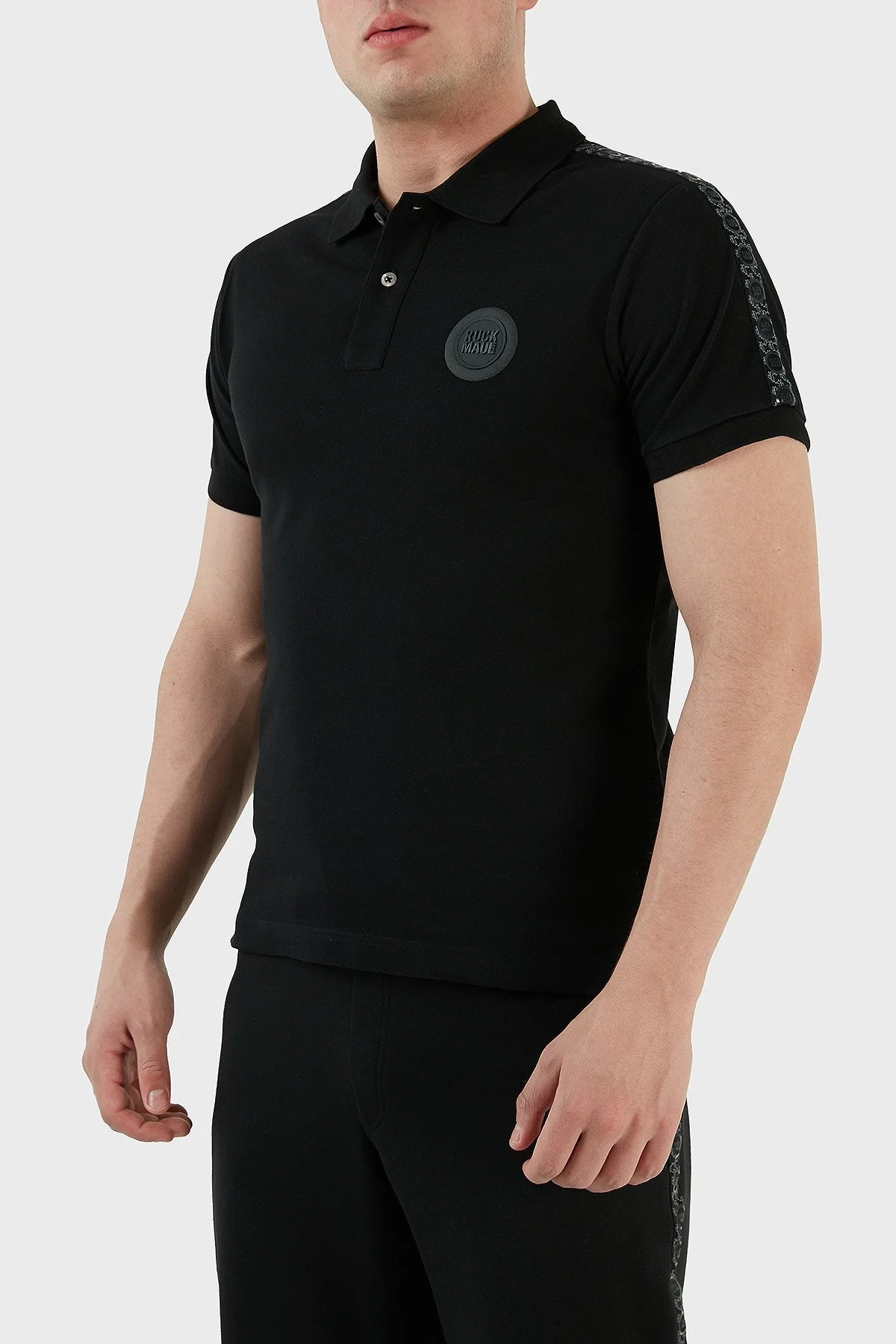 Ruck & Maul Pamuklu Regular Fit Erkek Polo T Shirt RMM011000001 SİYAH - 2