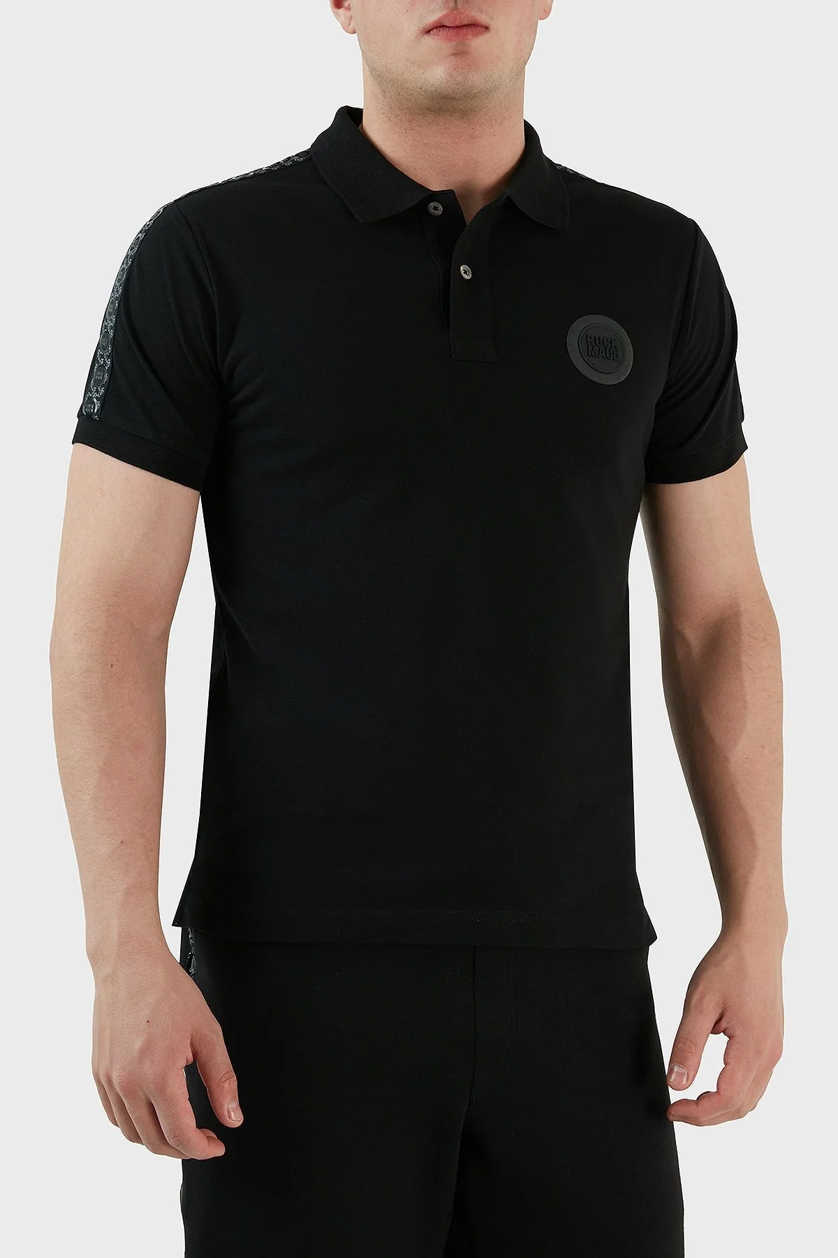Ruck & Maul Pamuklu Regular Fit Erkek Polo T Shirt RMM011000001 SİYAH - 6