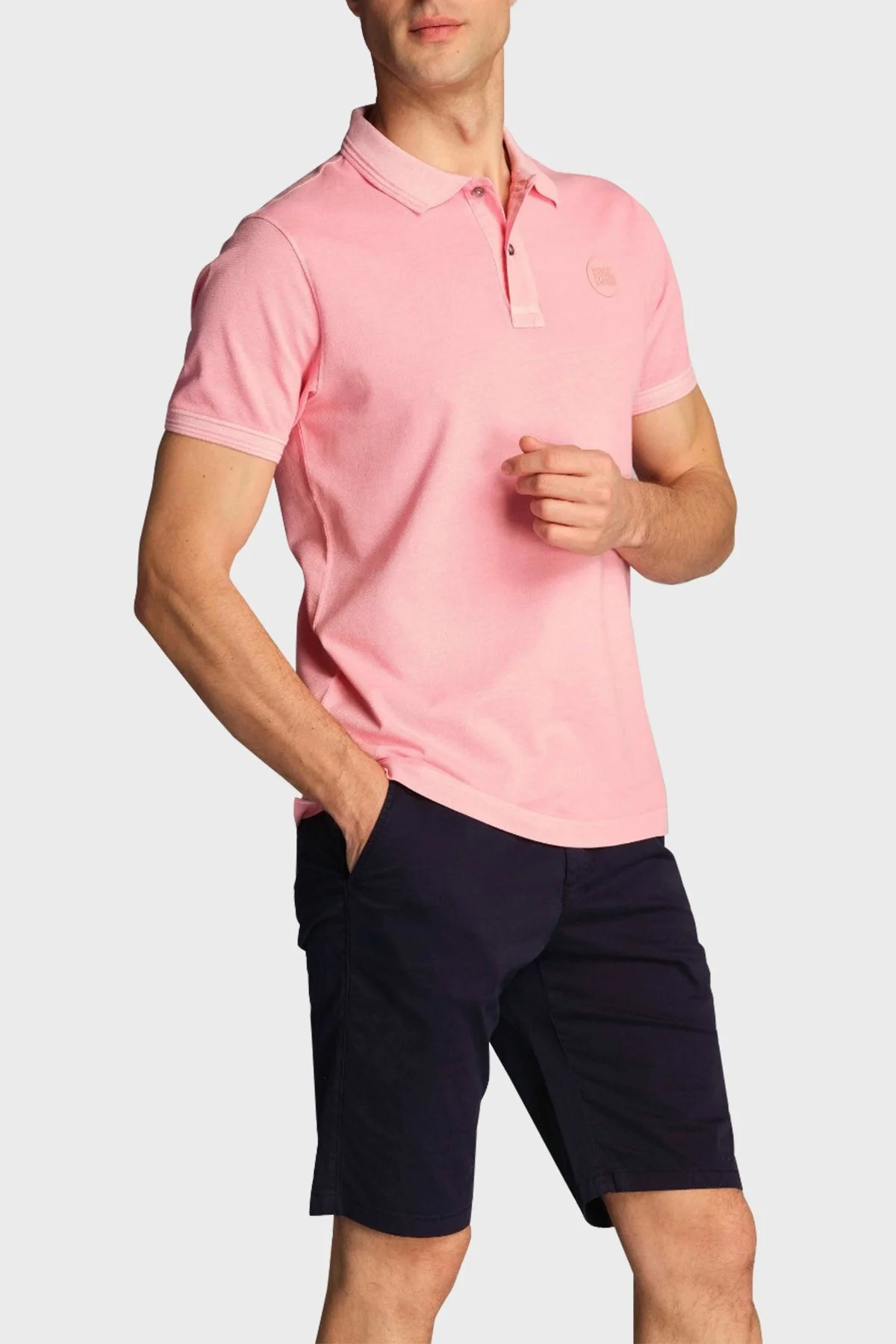 Ruck & Maul Pamuklu Regular Fit Erkek Polo T Shirt RMM015000001 23312 PEMBE - 2