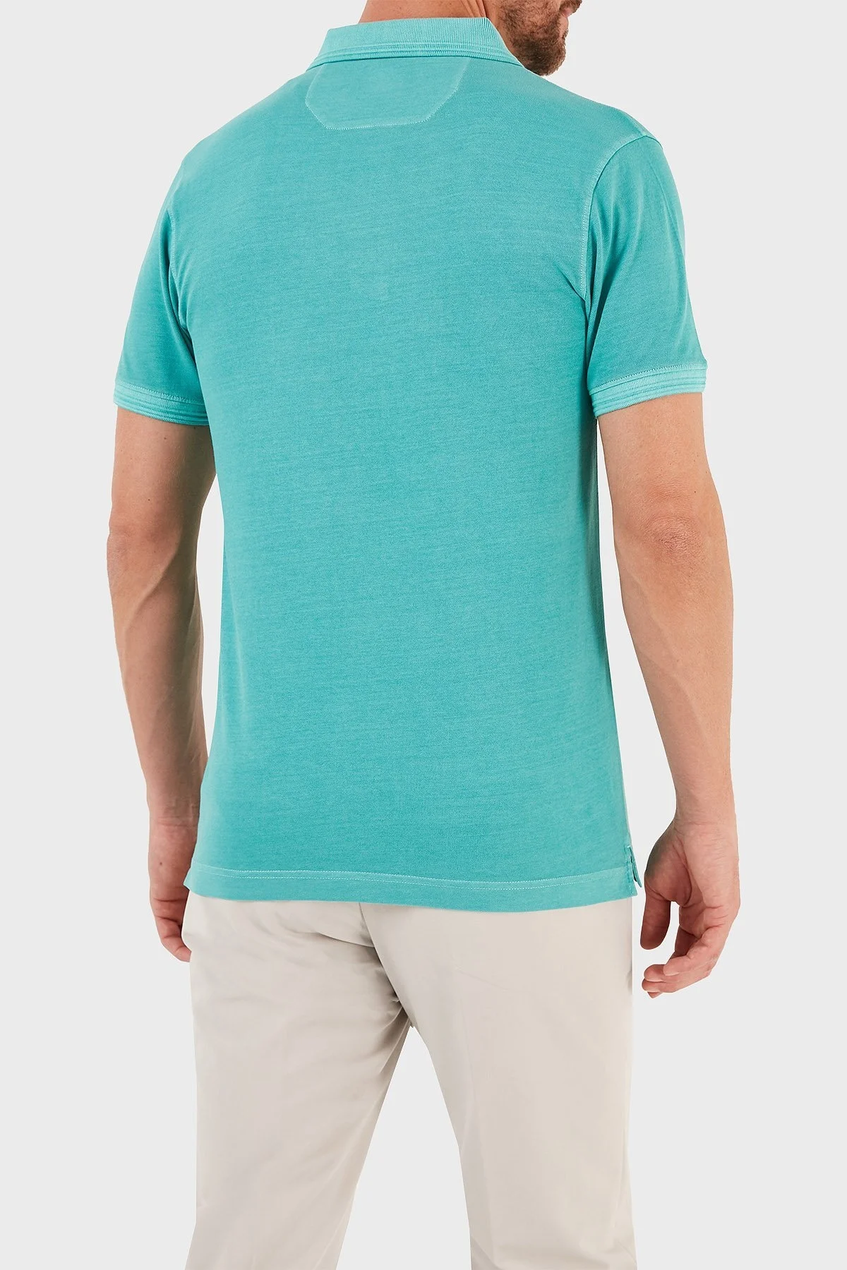 Ruck & Maul Pamuklu Regular Fit Erkek Polo T Shirt RMM015000001 23312 TURKUAZ - 2