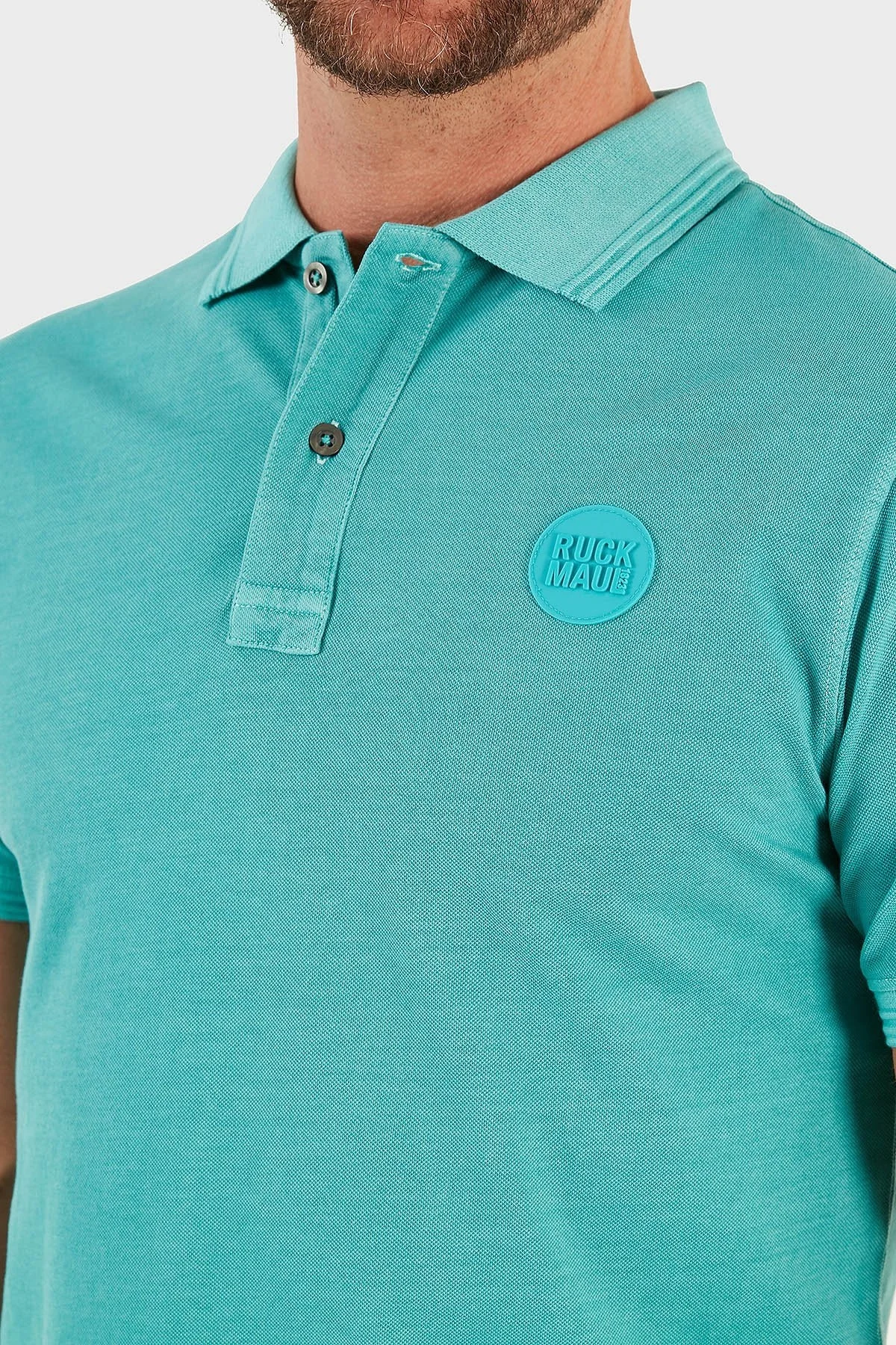 Ruck & Maul Pamuklu Regular Fit Erkek Polo T Shirt RMM015000001 23312 TURKUAZ - 3