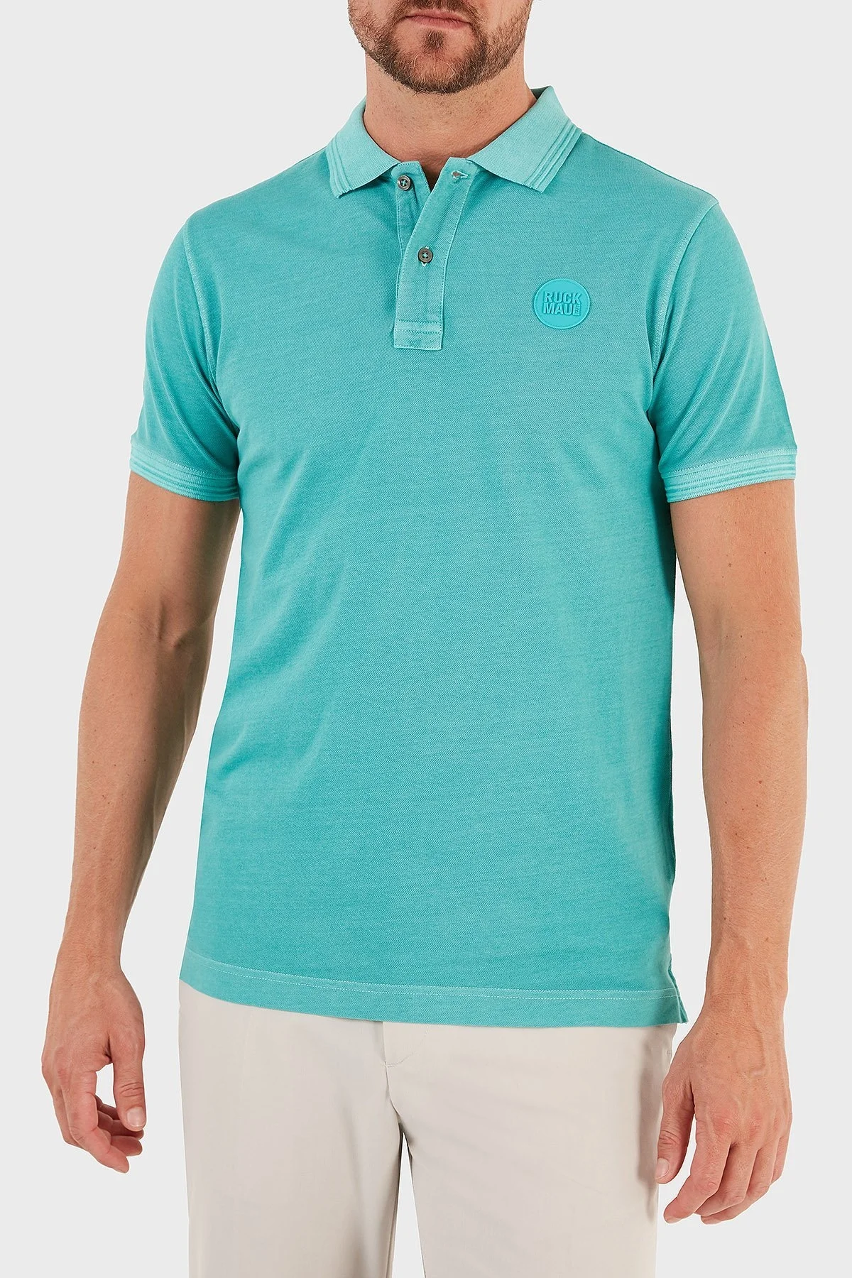 Ruck & Maul Pamuklu Regular Fit Erkek Polo T Shirt RMM015000001 23312 TURKUAZ - 6