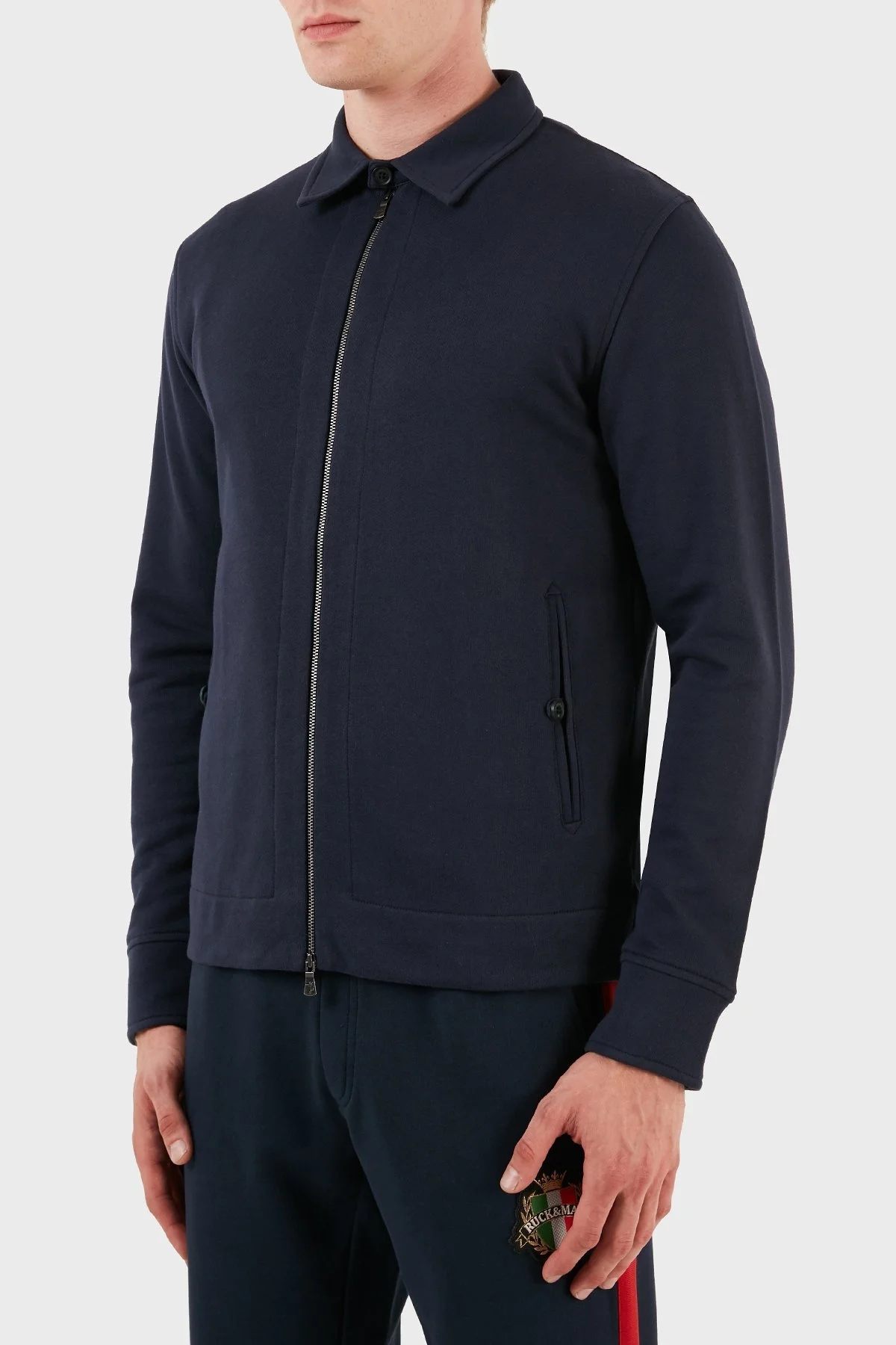 Ruck & Maul Pamuklu Regular Fit Fermuarlı Spor Erkek Ceket RMM540007012 22037 LACİVERT - 3