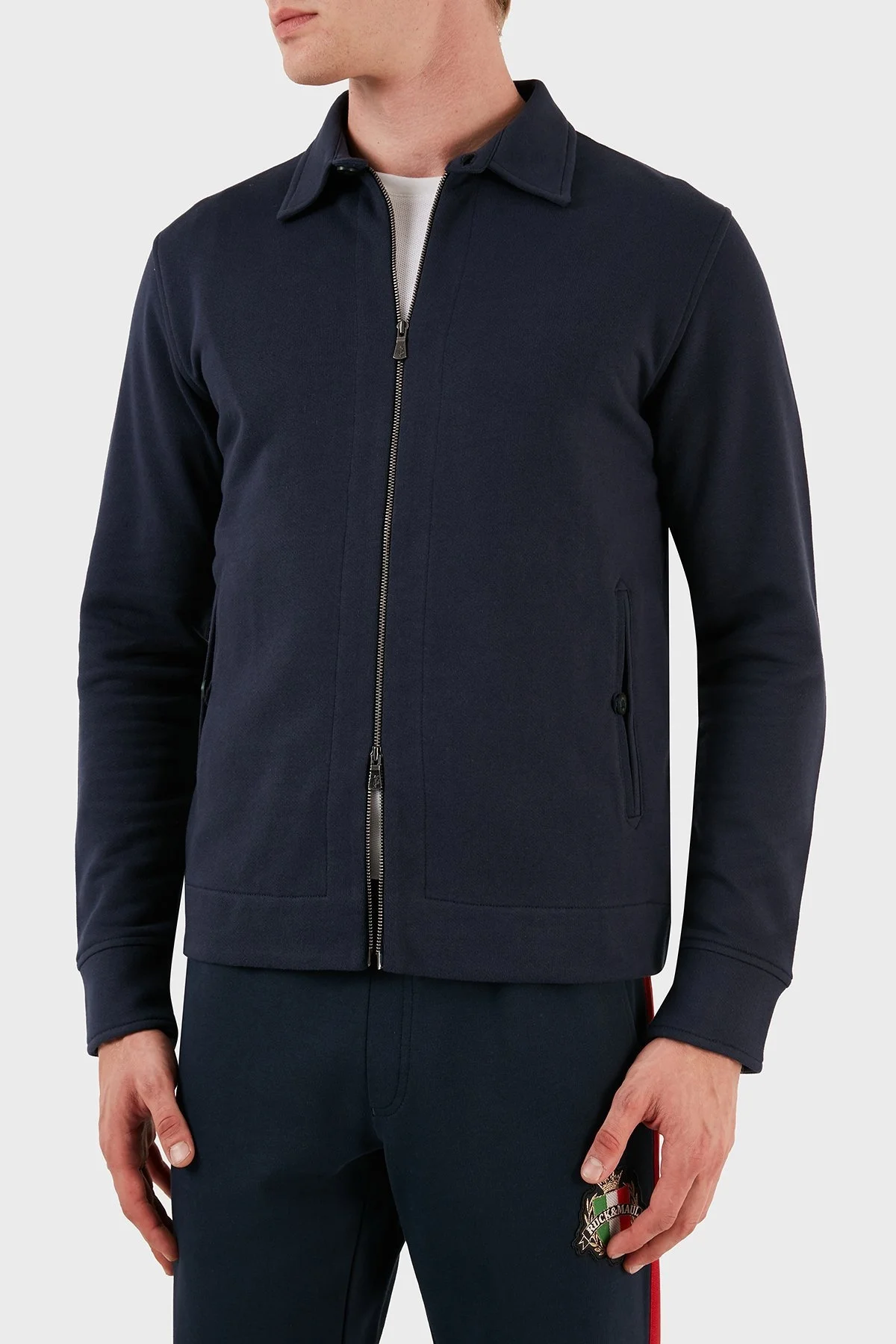 Ruck & Maul Pamuklu Regular Fit Fermuarlı Spor Erkek Ceket RMM540007012 22037 LACİVERT - 5