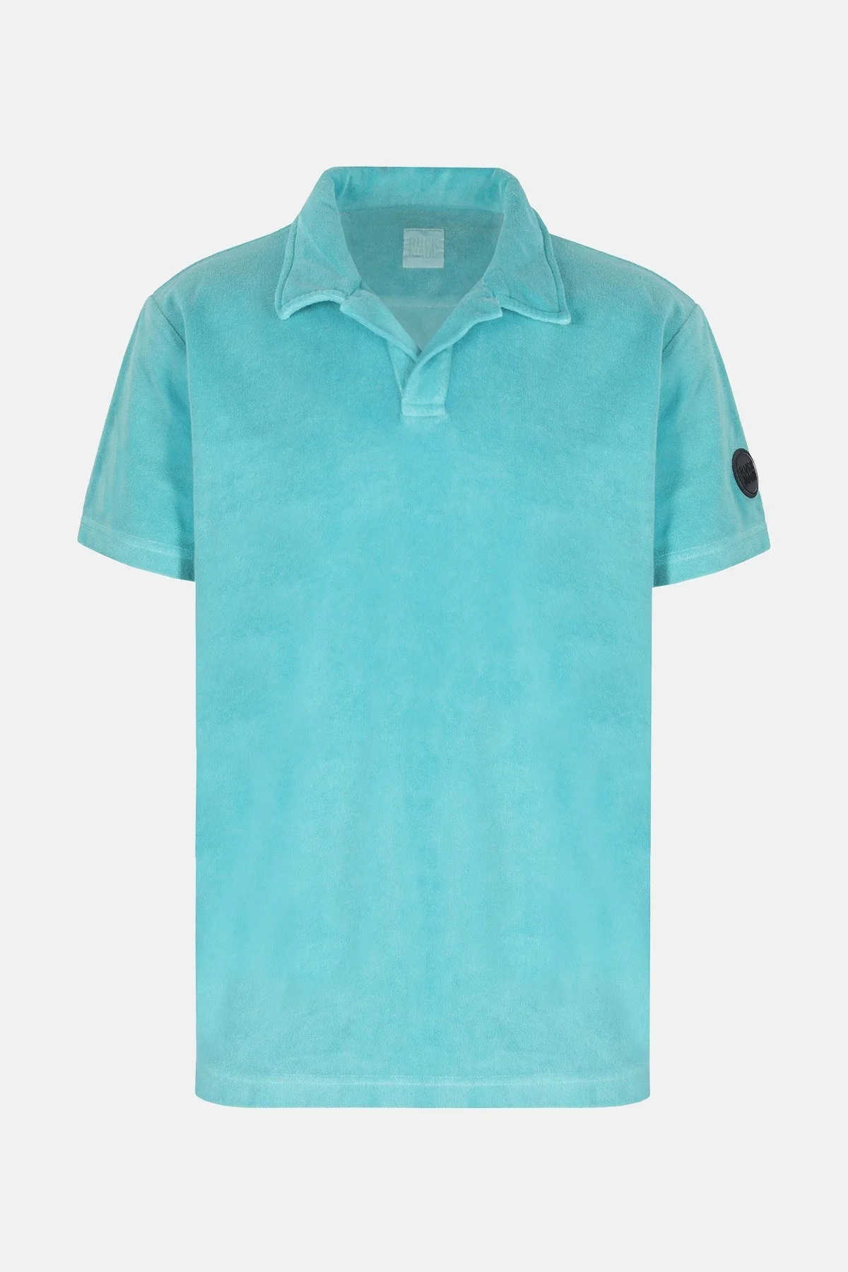 Ruck & Maul Pamuklu Regular Fit Havlu Dokulu Erkek Polo Yaka T Shirt RMM015000003 23354 PETROL - 1