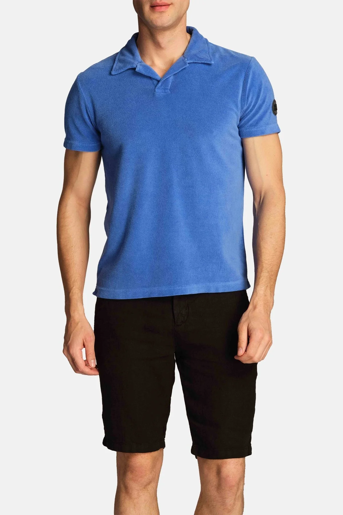 Ruck & Maul Pamuklu Regular Fit Havlu Dokulu Erkek Polo Yaka T Shirt RMM015000003 23354 SAKS - 1